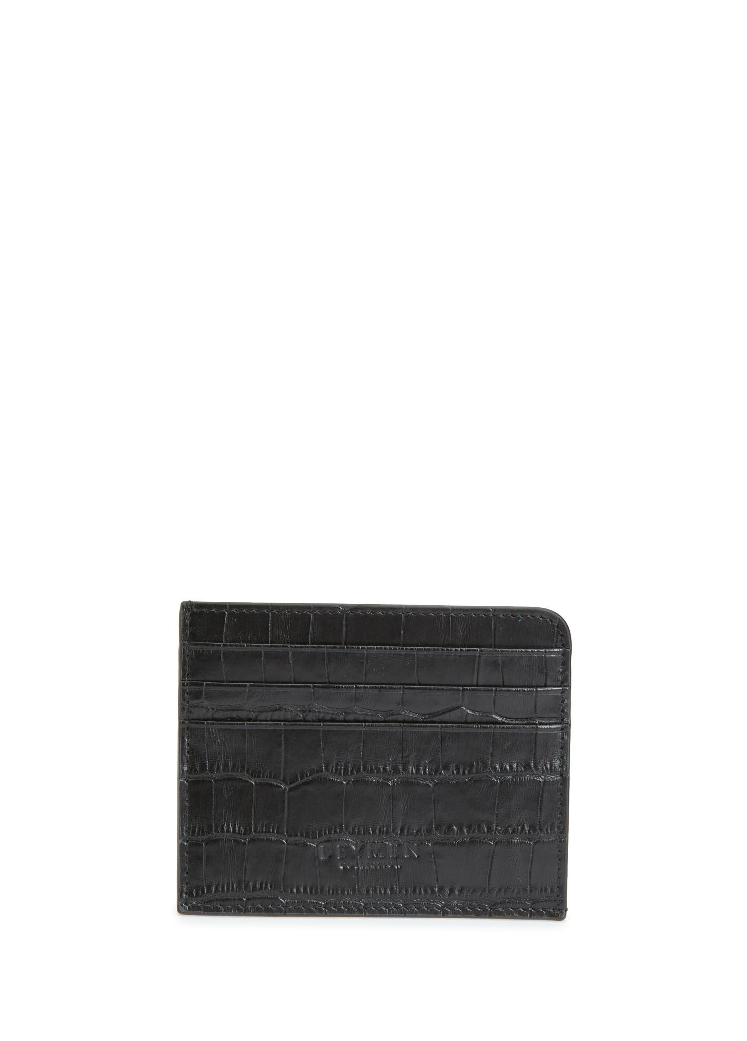 Black Radius Men's Leather Card Holder