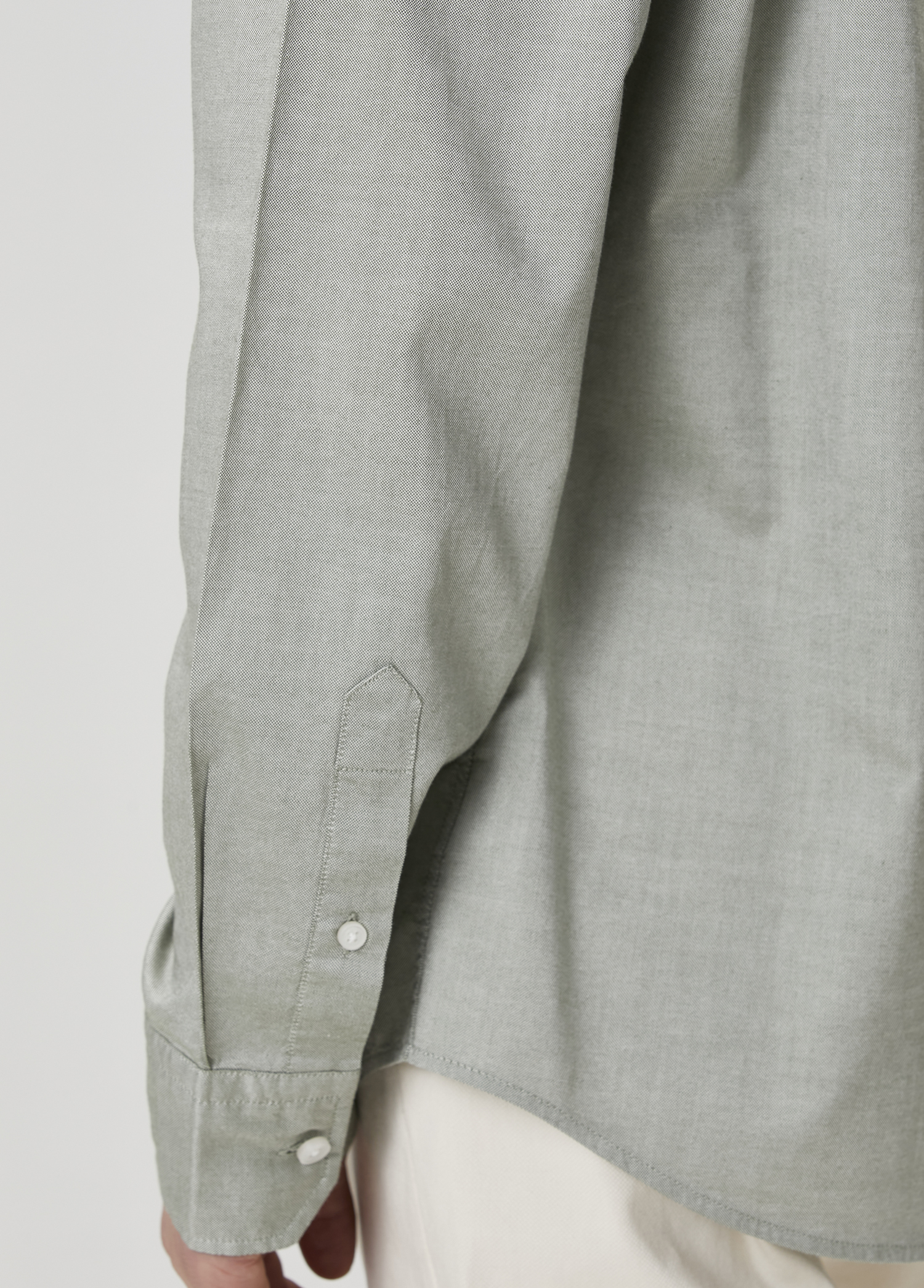 Comfort Fit Açık Haki Oxford Gömlek_6