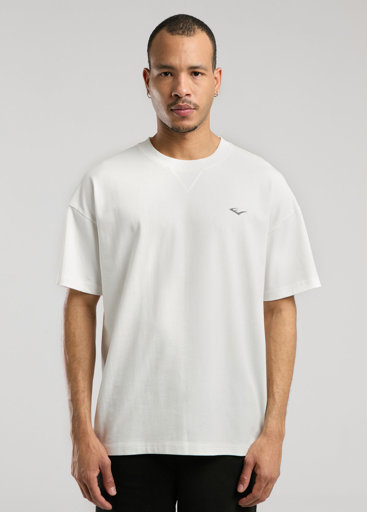 Ever Classics Beyaz Baskılı Oversize Kısa Kollu Erkek T-shirt