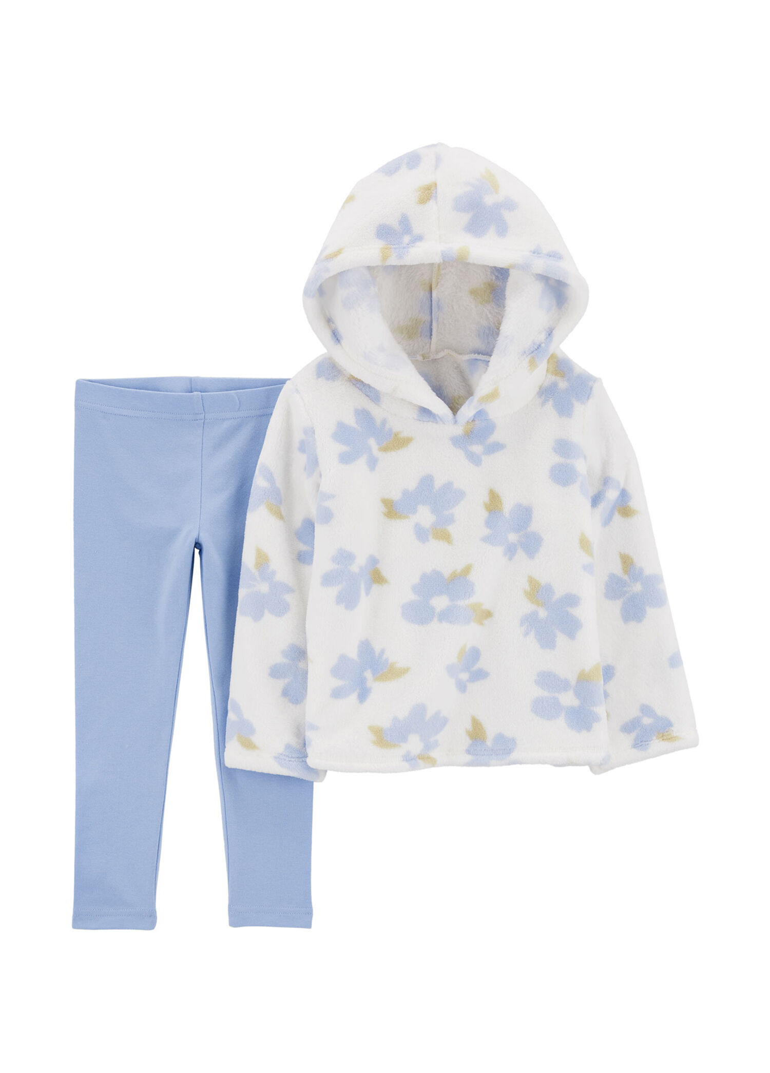 Kapüşonlu Sweatshirt Tayt Kız Çocuk Bebek 2'li Set