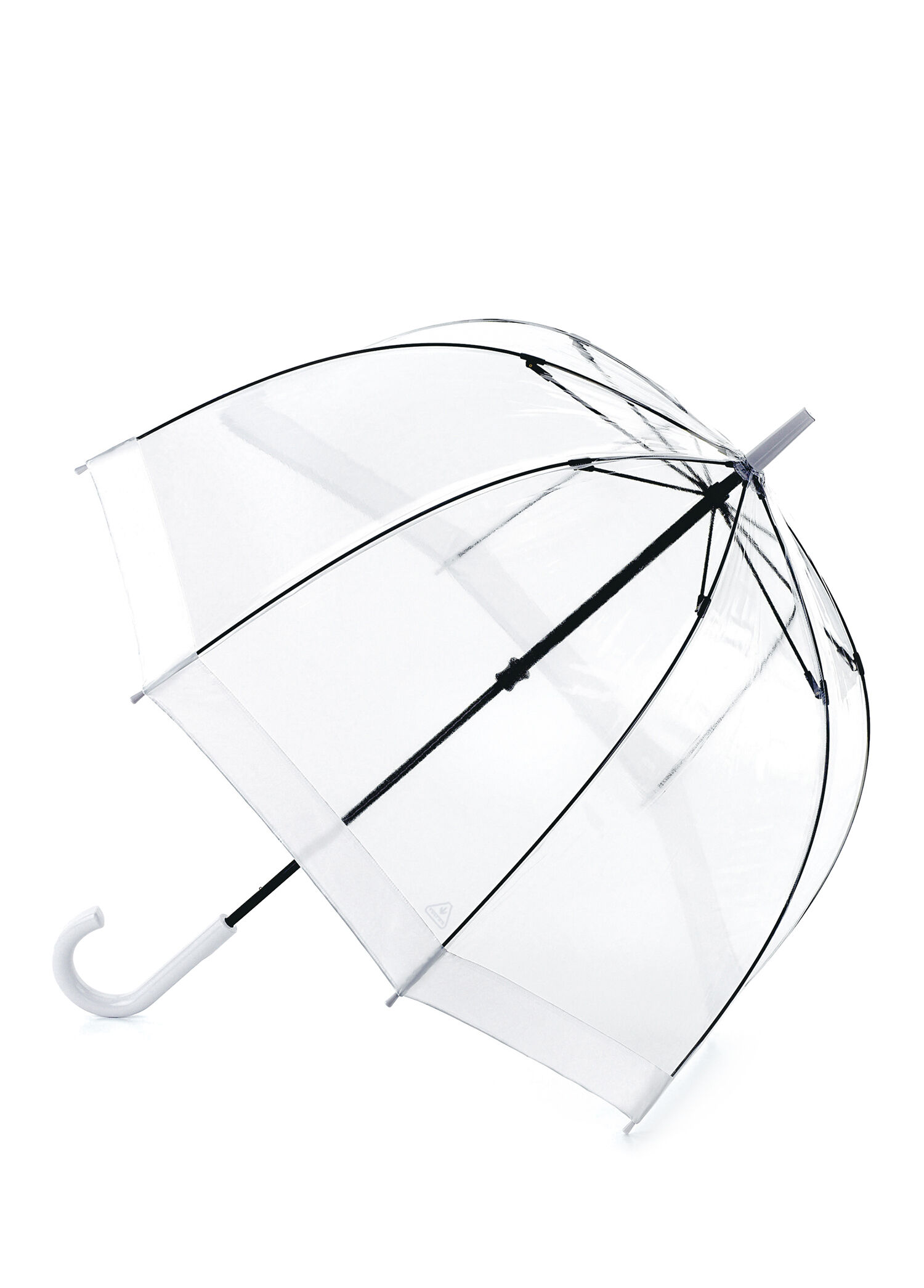 Birdcage® 1 White Şeffaf Beyaz Border Kadın Şemsiye
