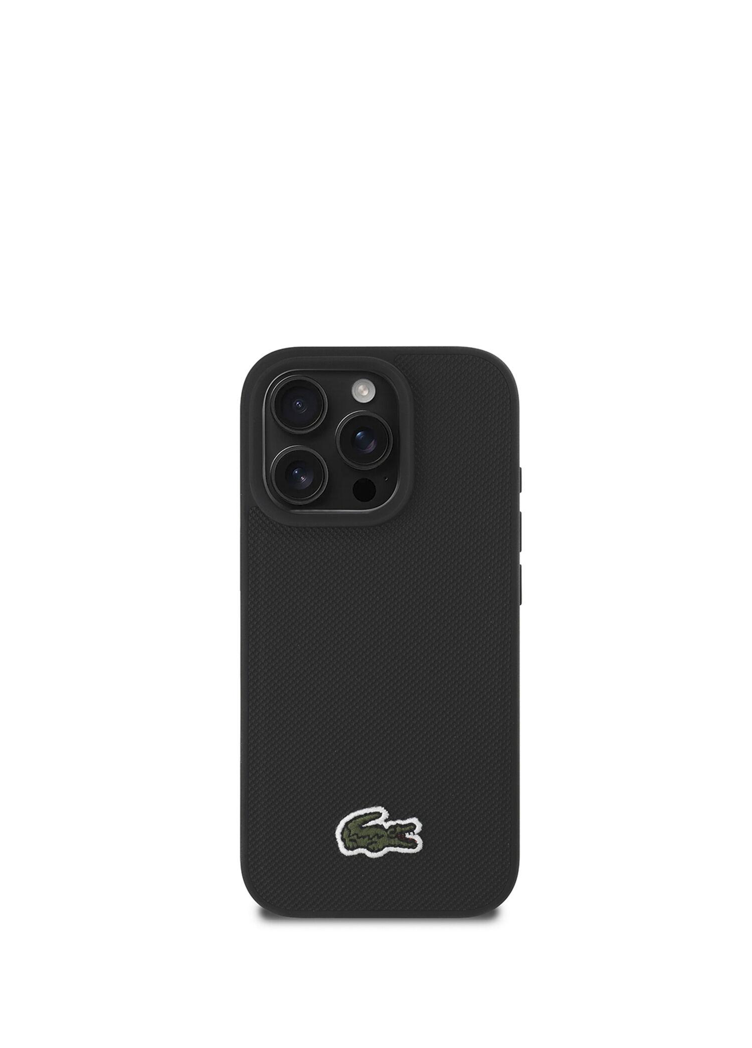 PU Pike Desenli Metal Logolu iPhone 16 Pro Telefon Kılıfı + Type-C Kablo 1.5m