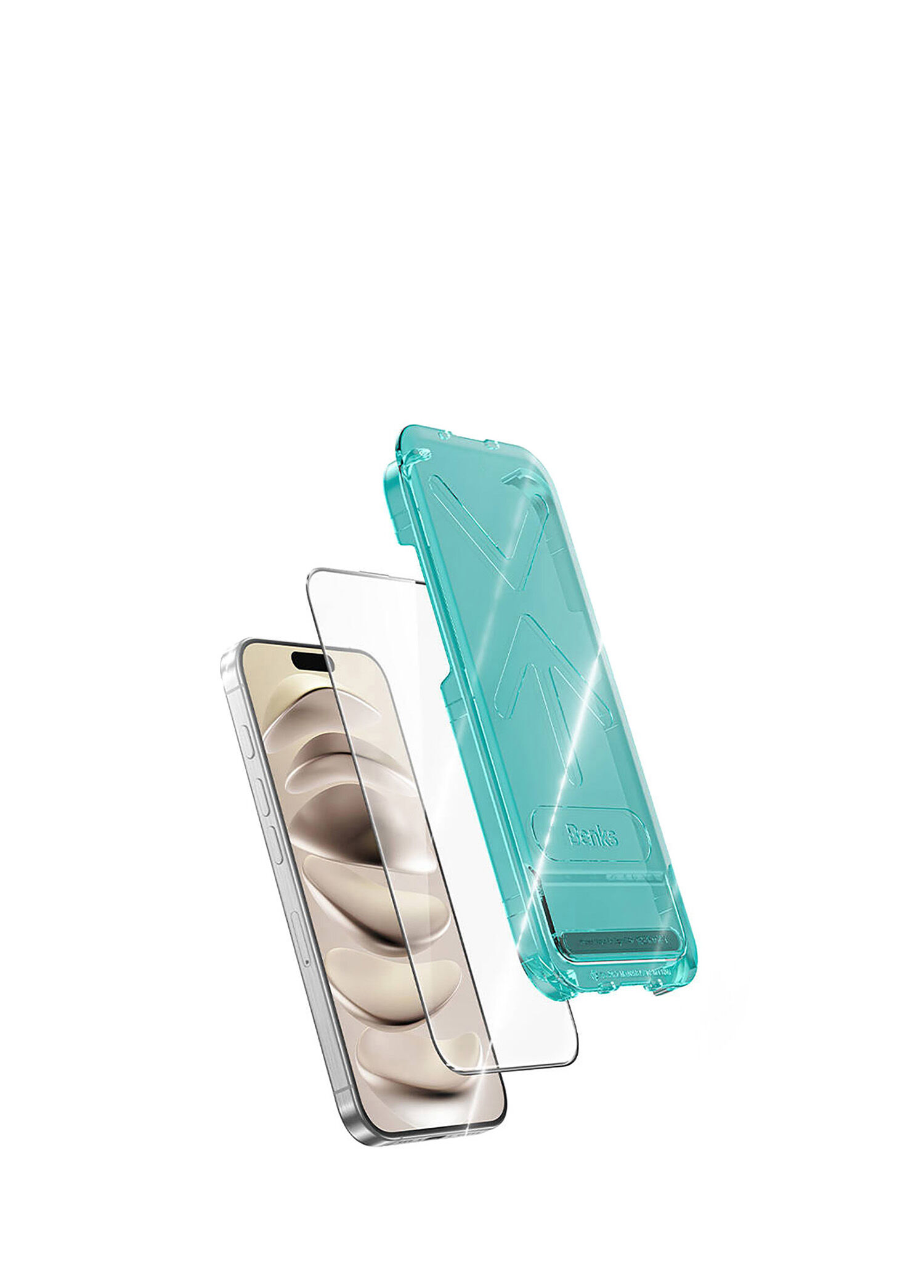 Benks - iPhone 16 Pro Max Uyumlu Glass Warrior Kolay Uygulama Aparatlı HD 0.3mm Cam Ekran Koruyucu - Siyah