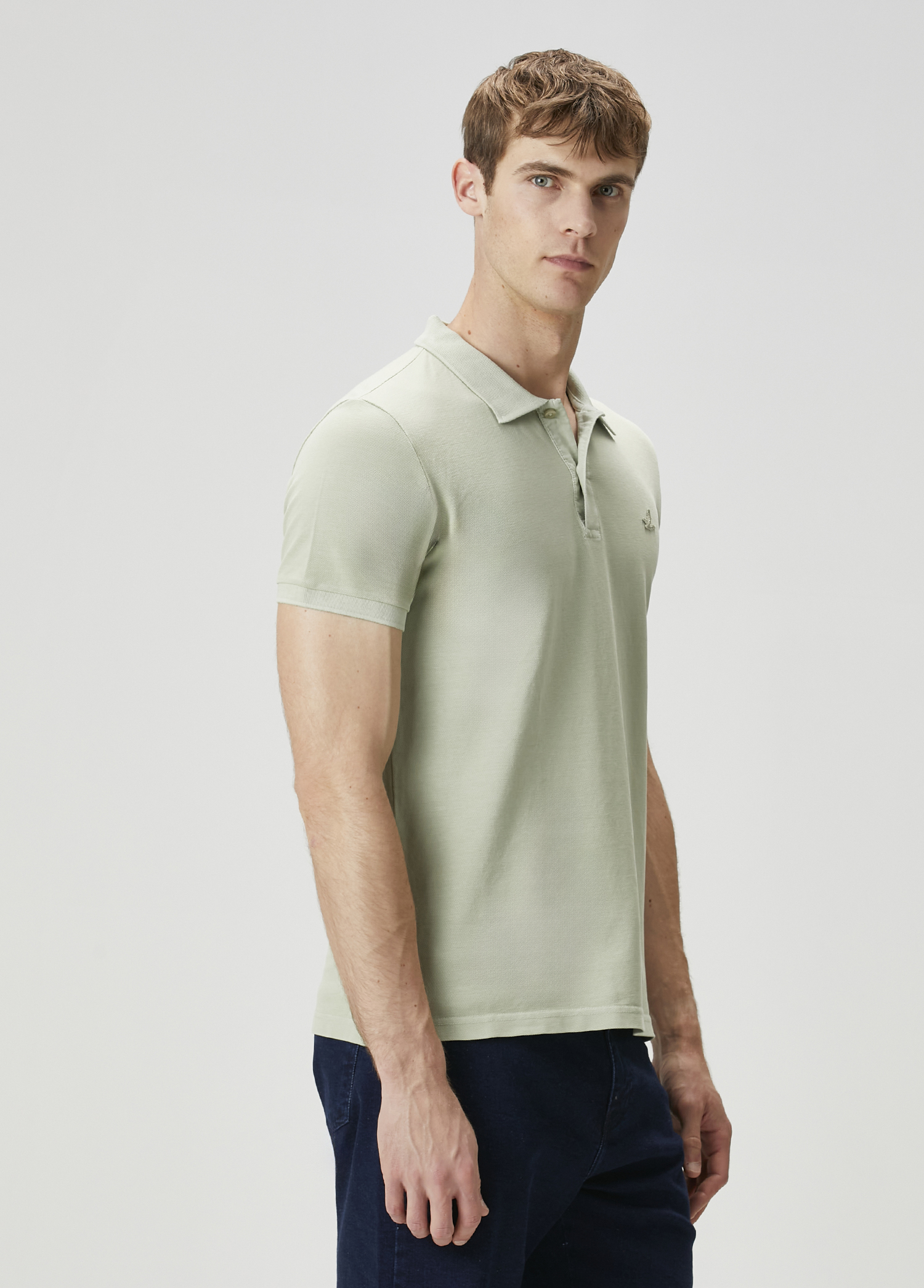 Açık Yeşil Polo Yaka T-shirt_1