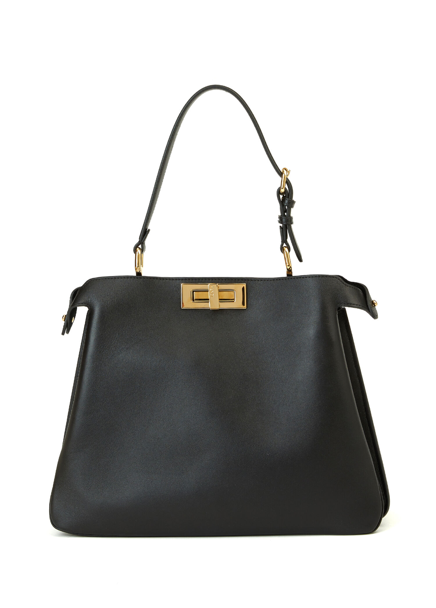 Fendi Siyah Kadın Peekaboo Soft Medium Siyah Kadın Deri Çanta