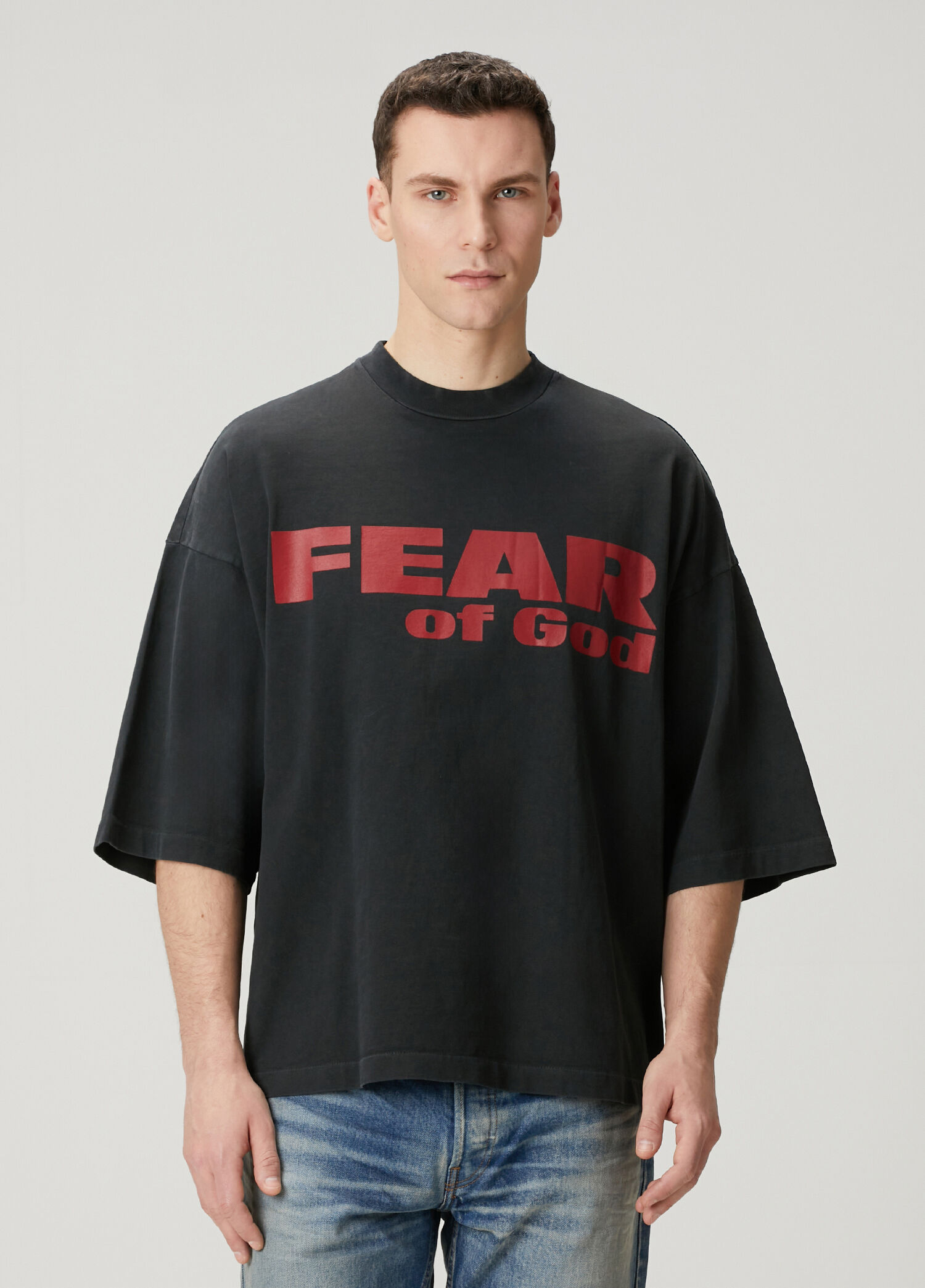 Relaxed Fear Is Gone Siyah T-shirt