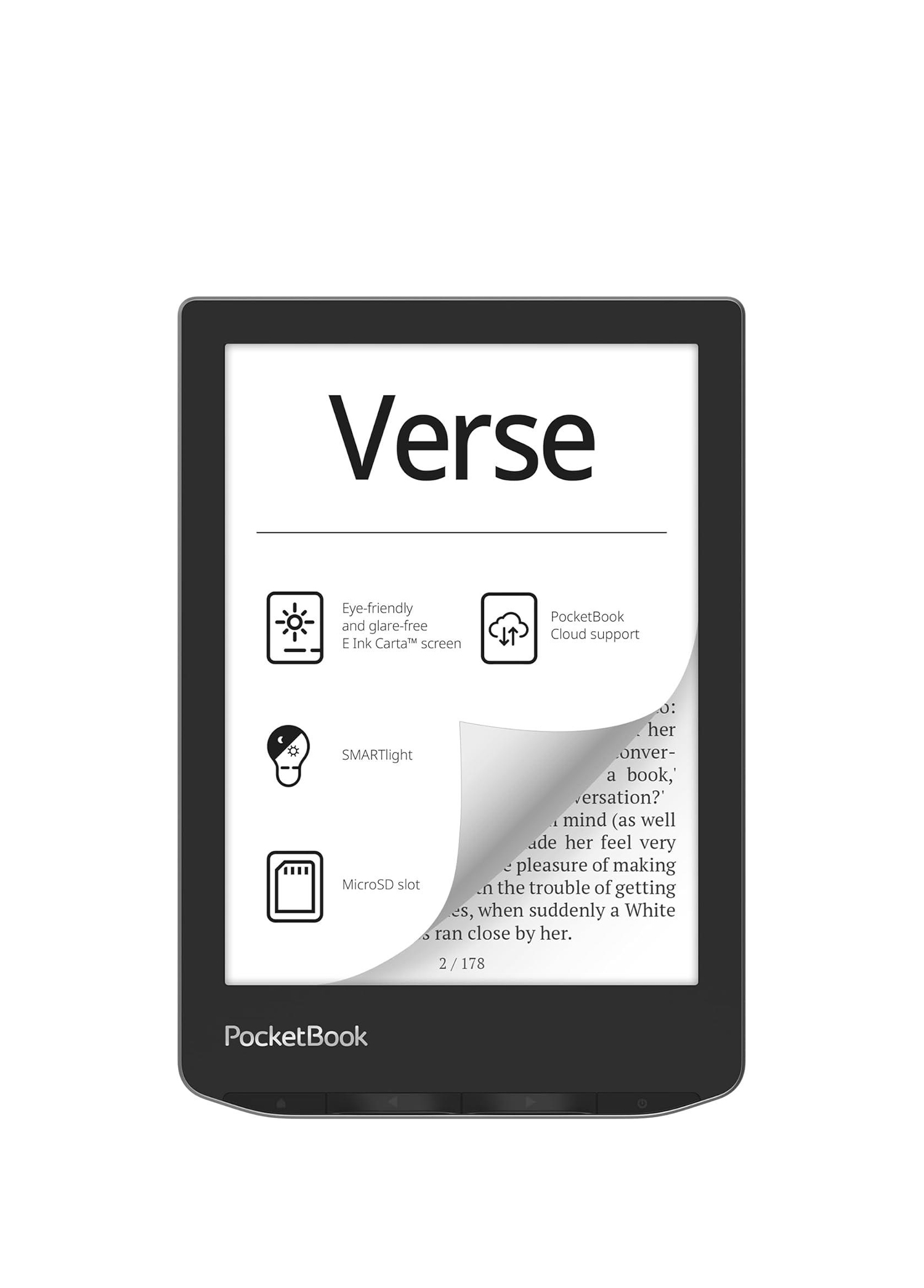 Verse | 6'' E-Ink Carta™ HD | Ayarlanabilir Akıllı Işık E-Okuyucu