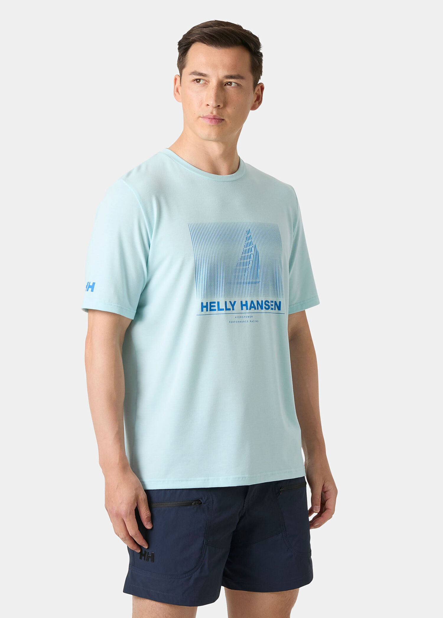 Helly Hansen Barely Blue Erkek Hp Race Graphic Barely Blue Kısa Kollu Erkek T-Shirt 1956183 | Beymen