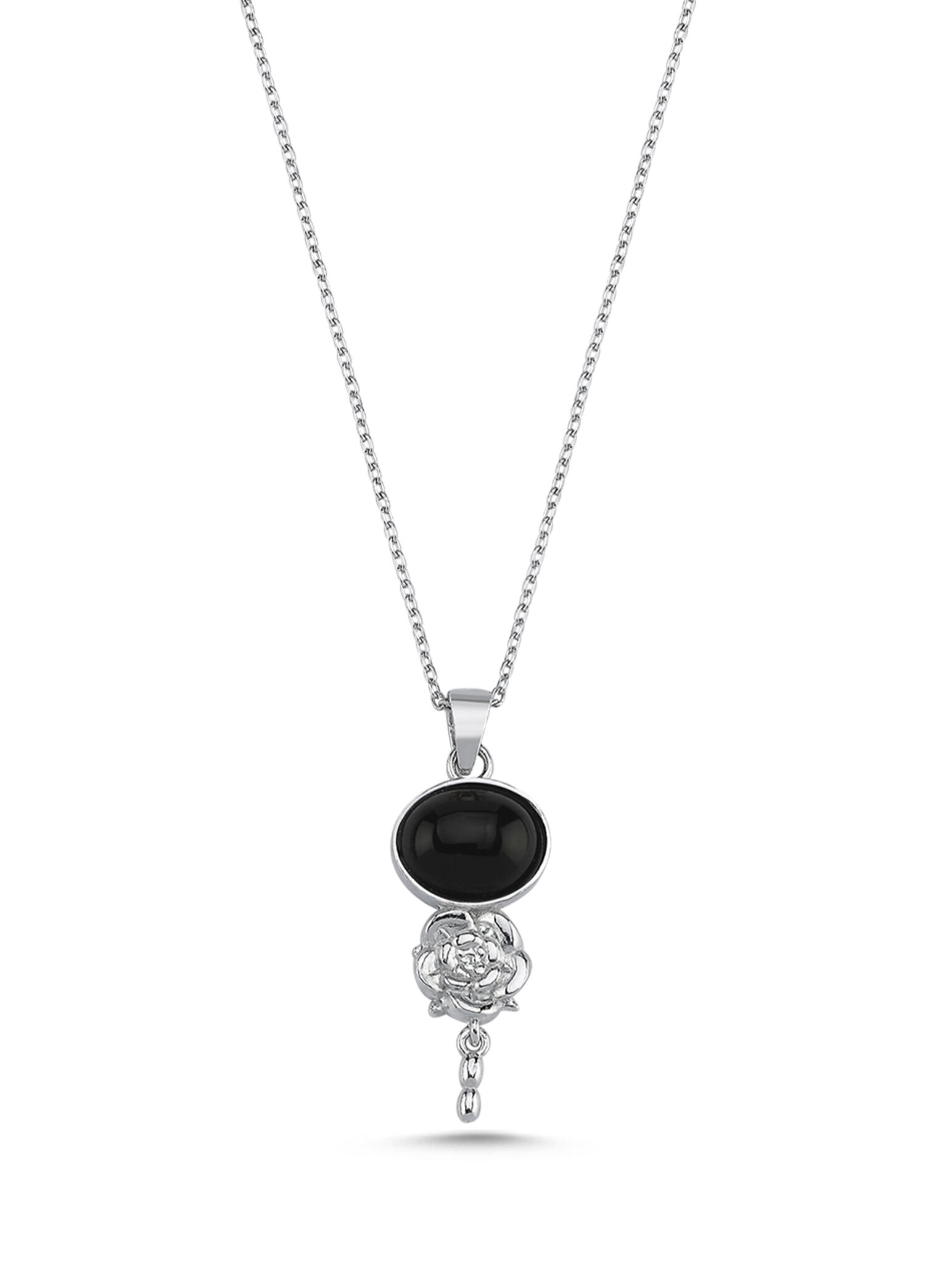 Mystica Black 925 Ayar Gümüş Kadın Kolye