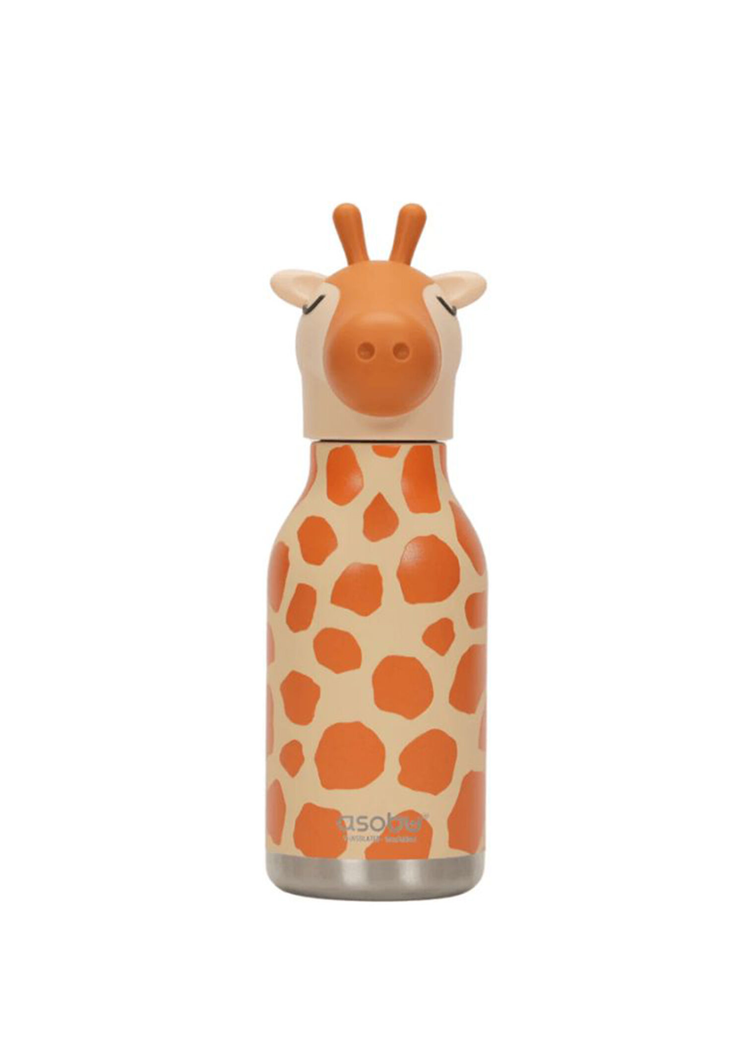 P Asobu Bestie Giraffe Turuncu Celik Unisex Cocuk Termos 460 Ml