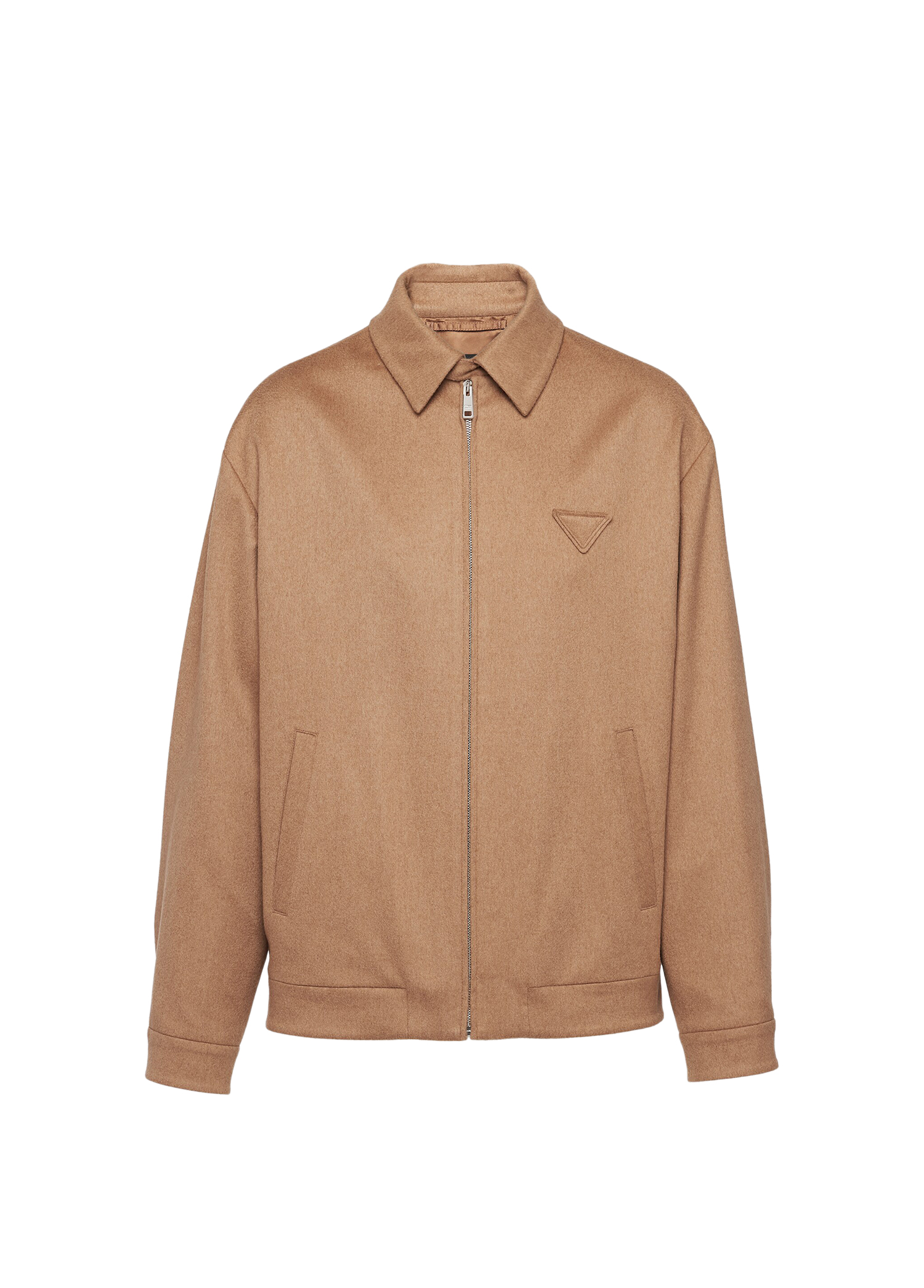 Camel hair blouson jacket