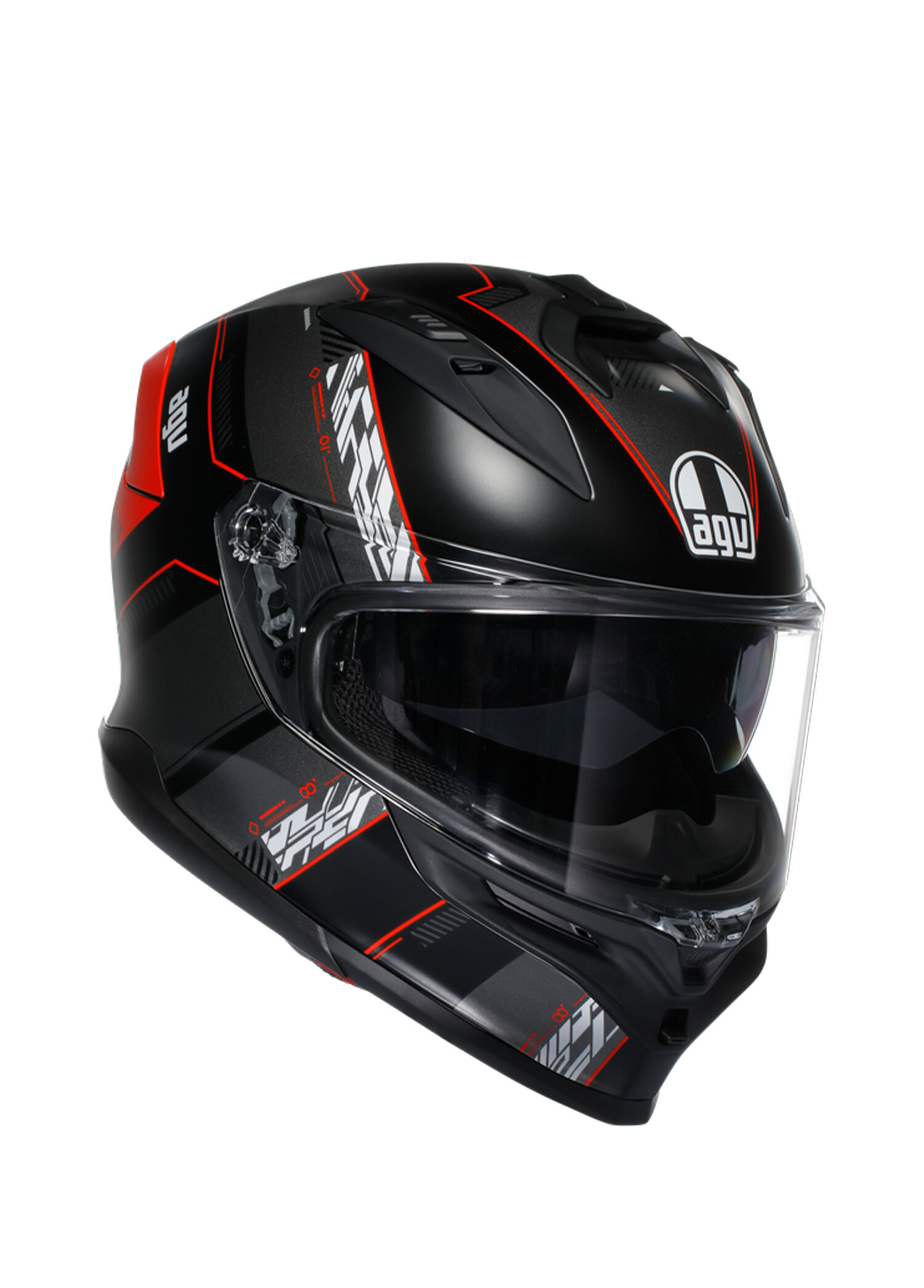 K7 MPLK Kyber Matt Black Red Kapalı Motosiklet Kaskı