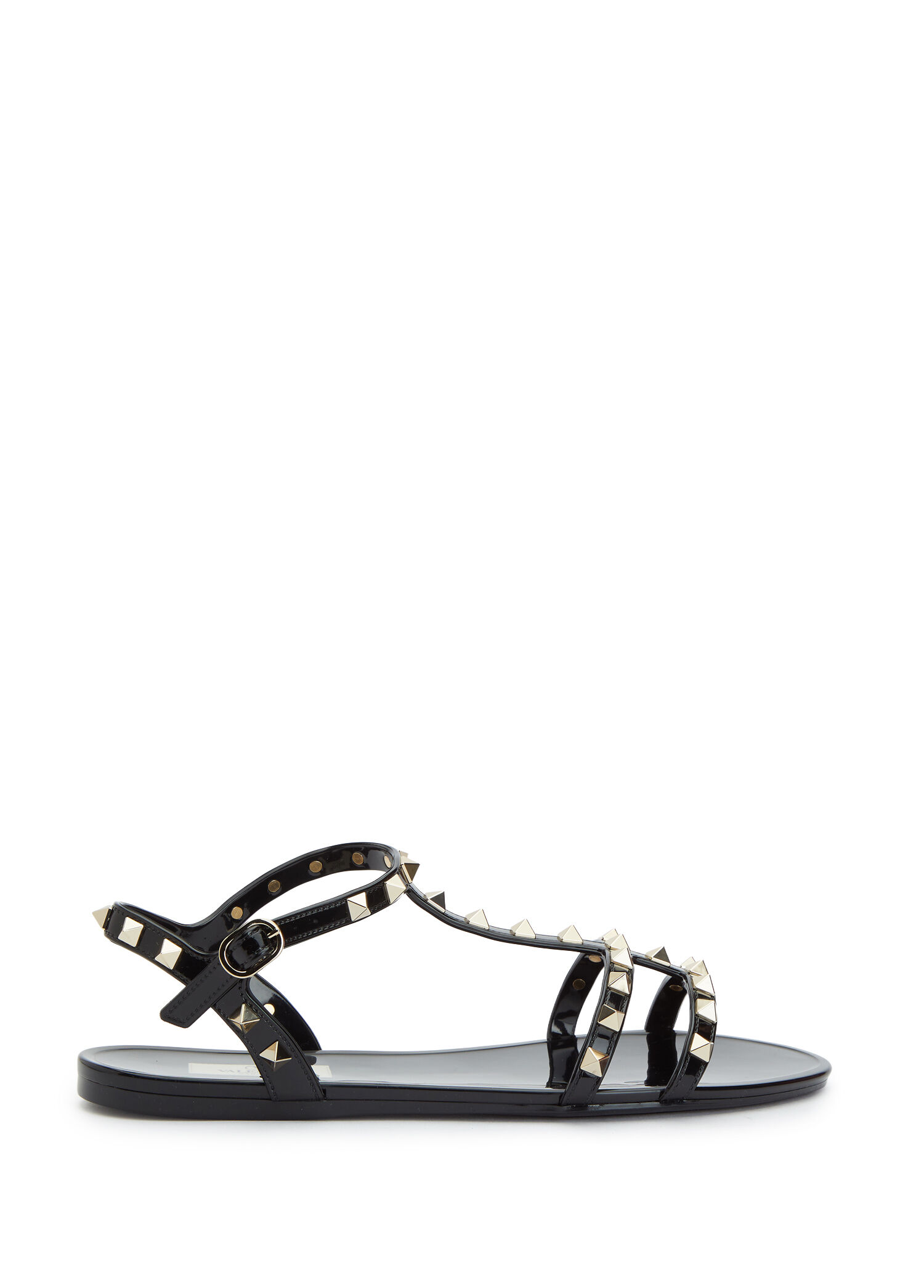 Summer Rockstud Siyah Troklu Kadın Plaj Terliği