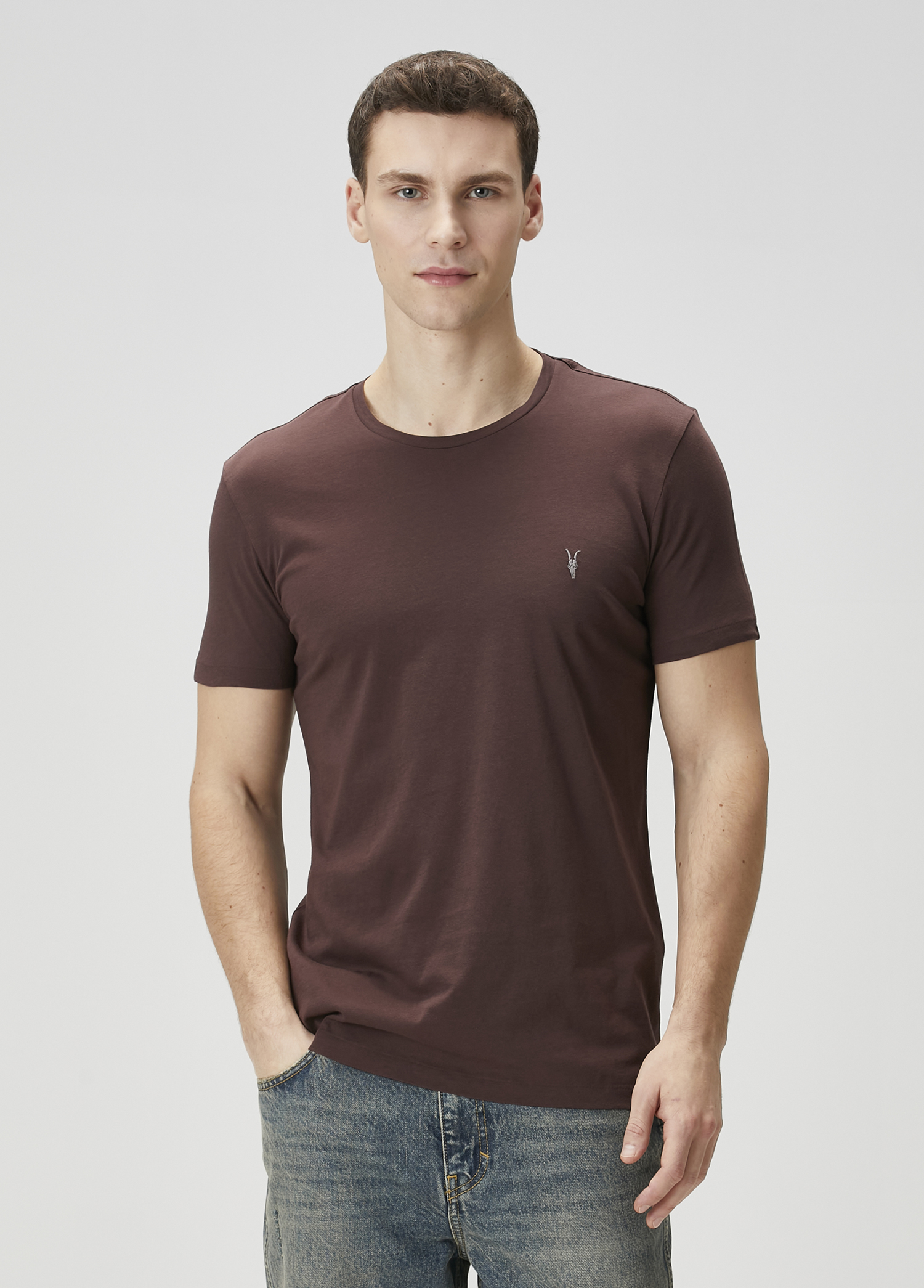 Bordo Organik Pamuk T-shirt