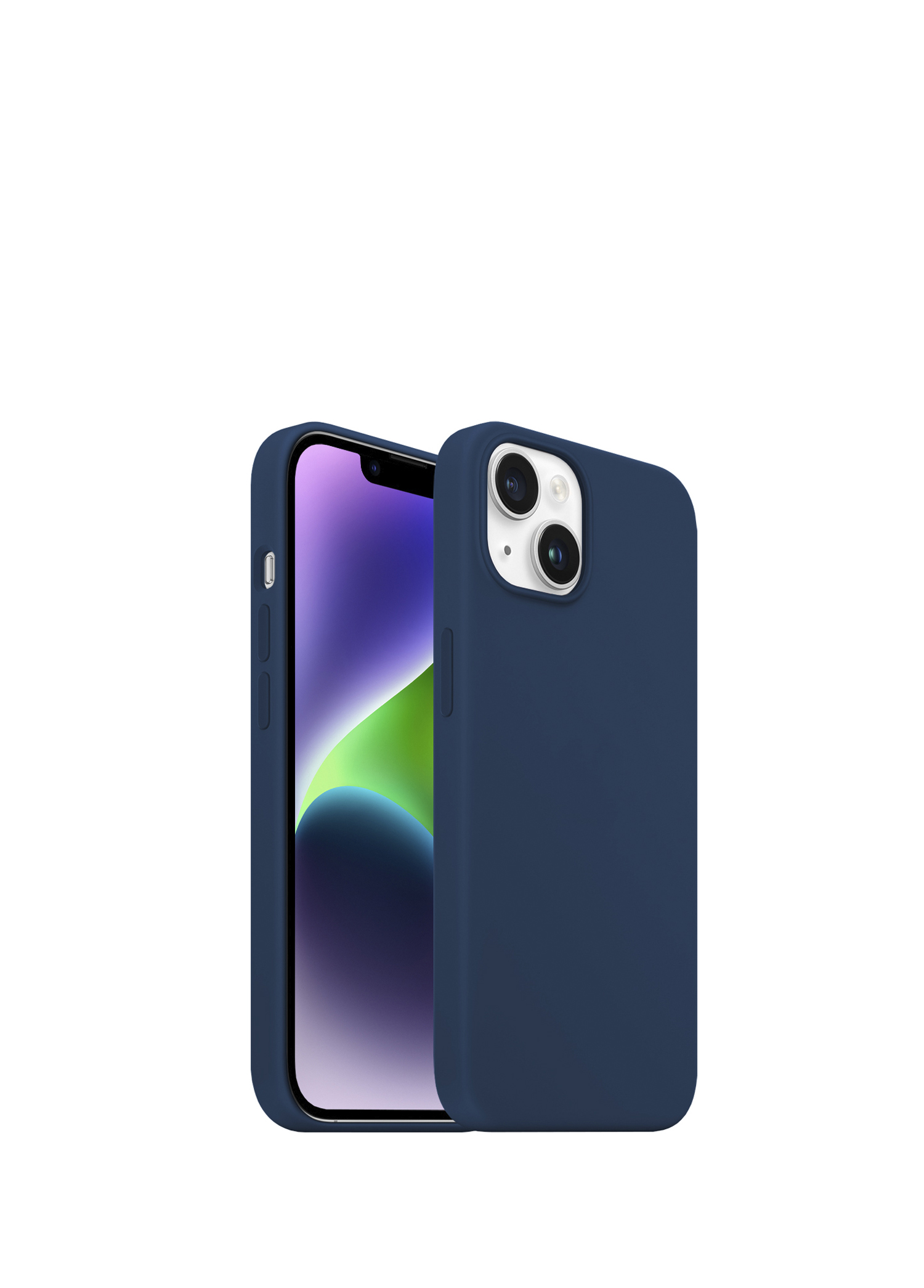 iPhone 14 Plus Rubber Fit Navy Blue Plastik Kılıf