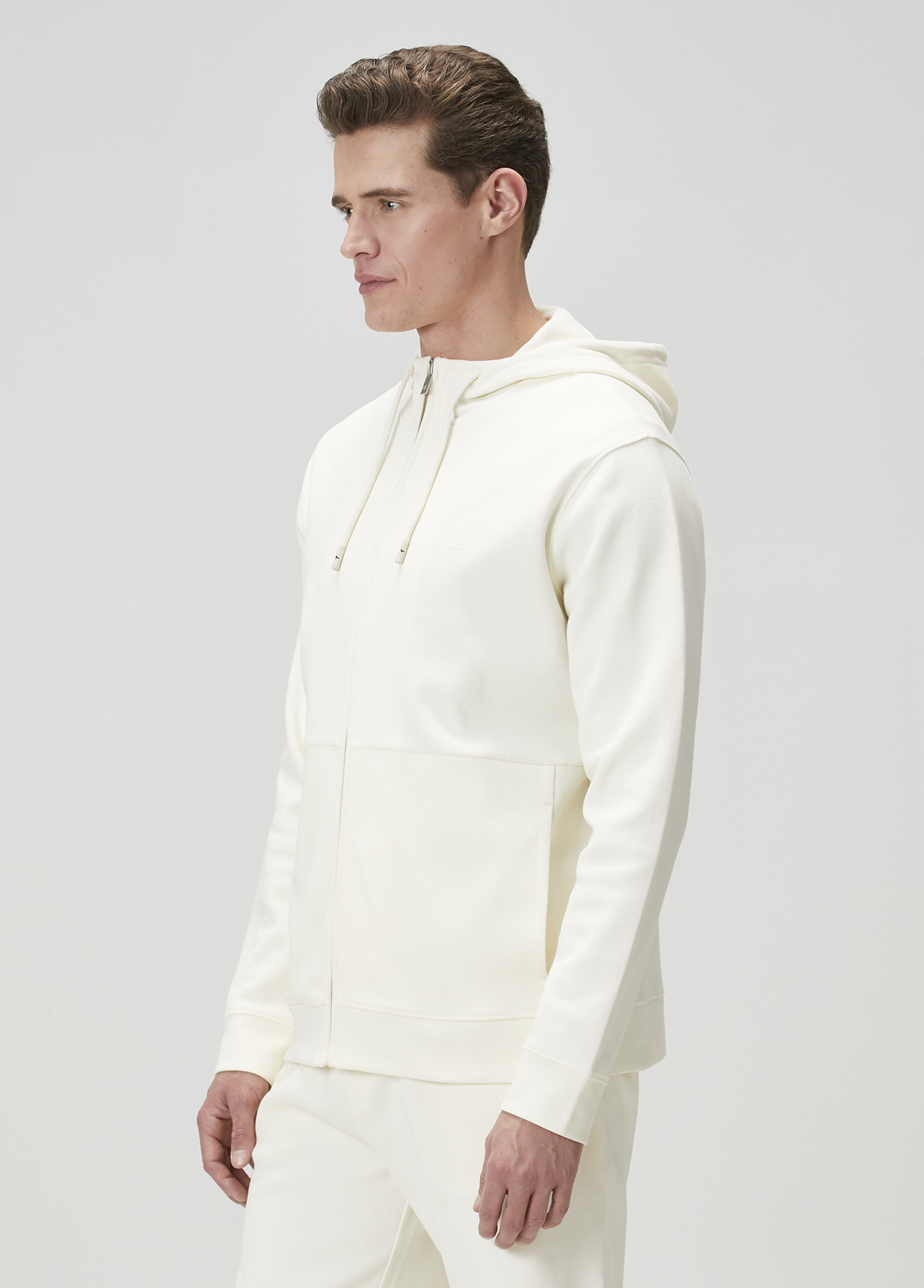 Krem Kapüşonlu Sweatshirt_3