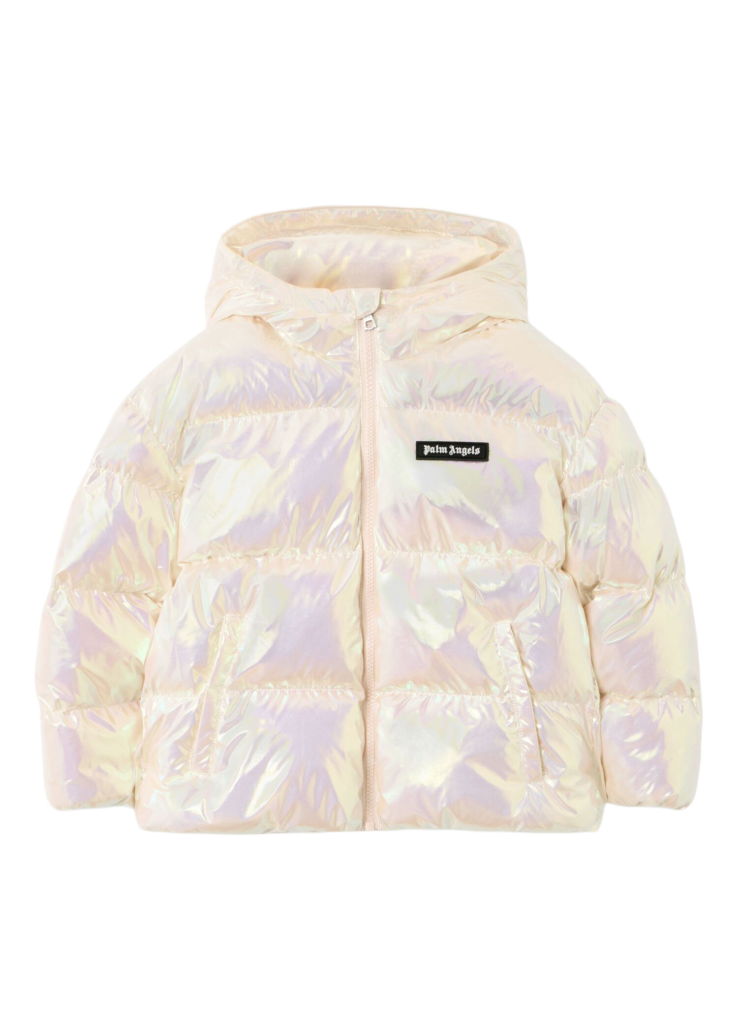 Pembe Beyaz Kız Çocuk Puffer Mont