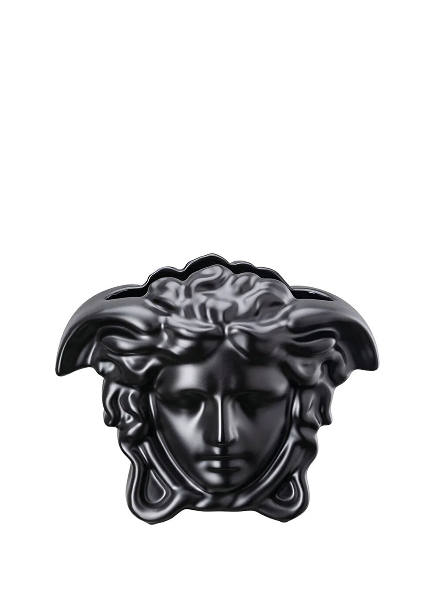 Medusa Grande Siyah Porselen Vazo 21 cm