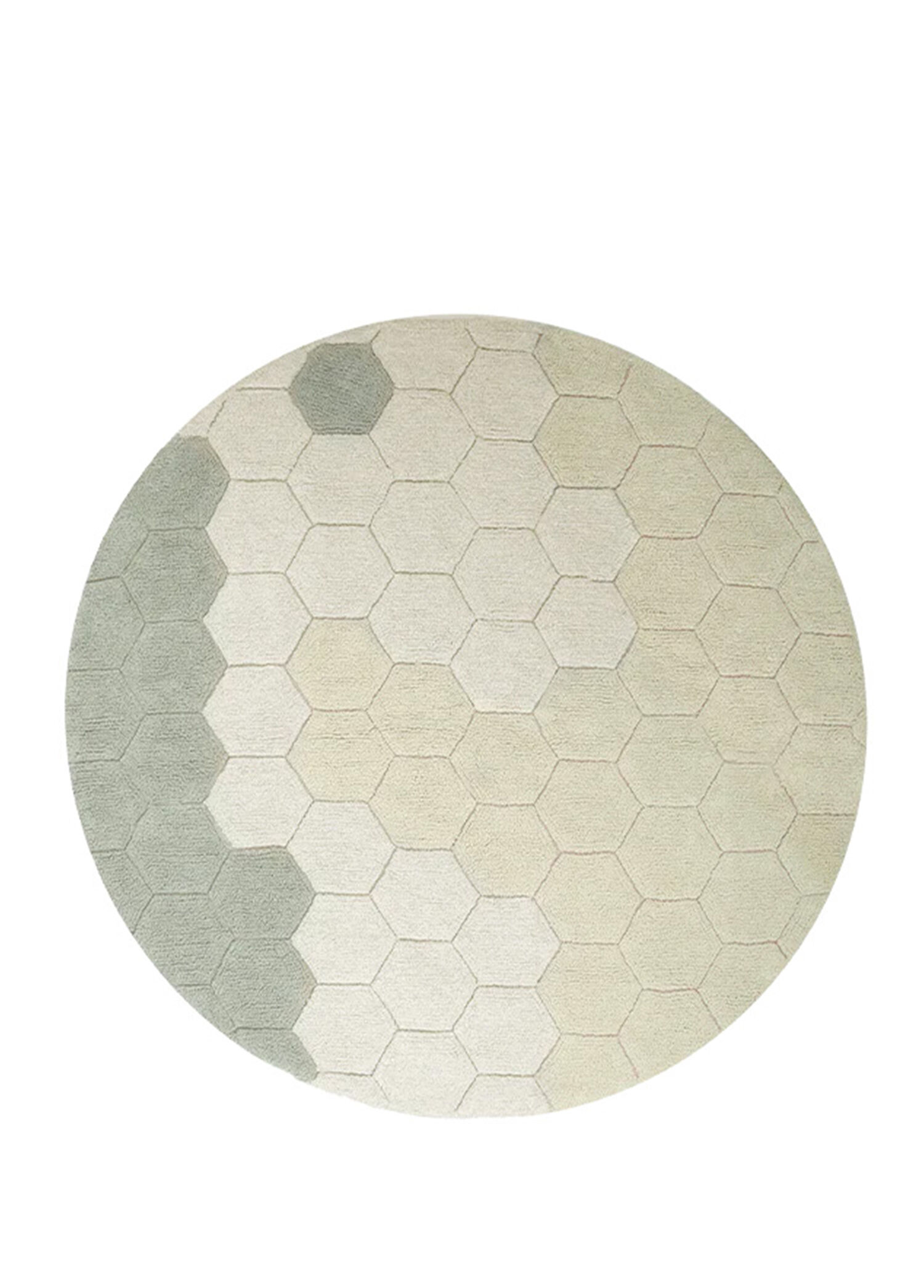 Round Honeycomb Blue Sage Çocuk Odası Halısı 140 cm
