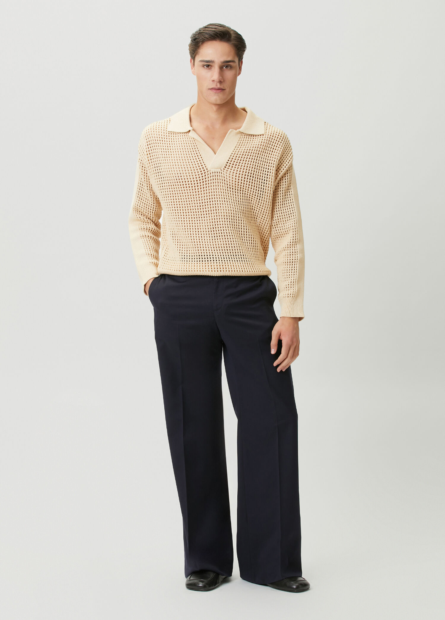 Otto Navy Blue Wool Trousers