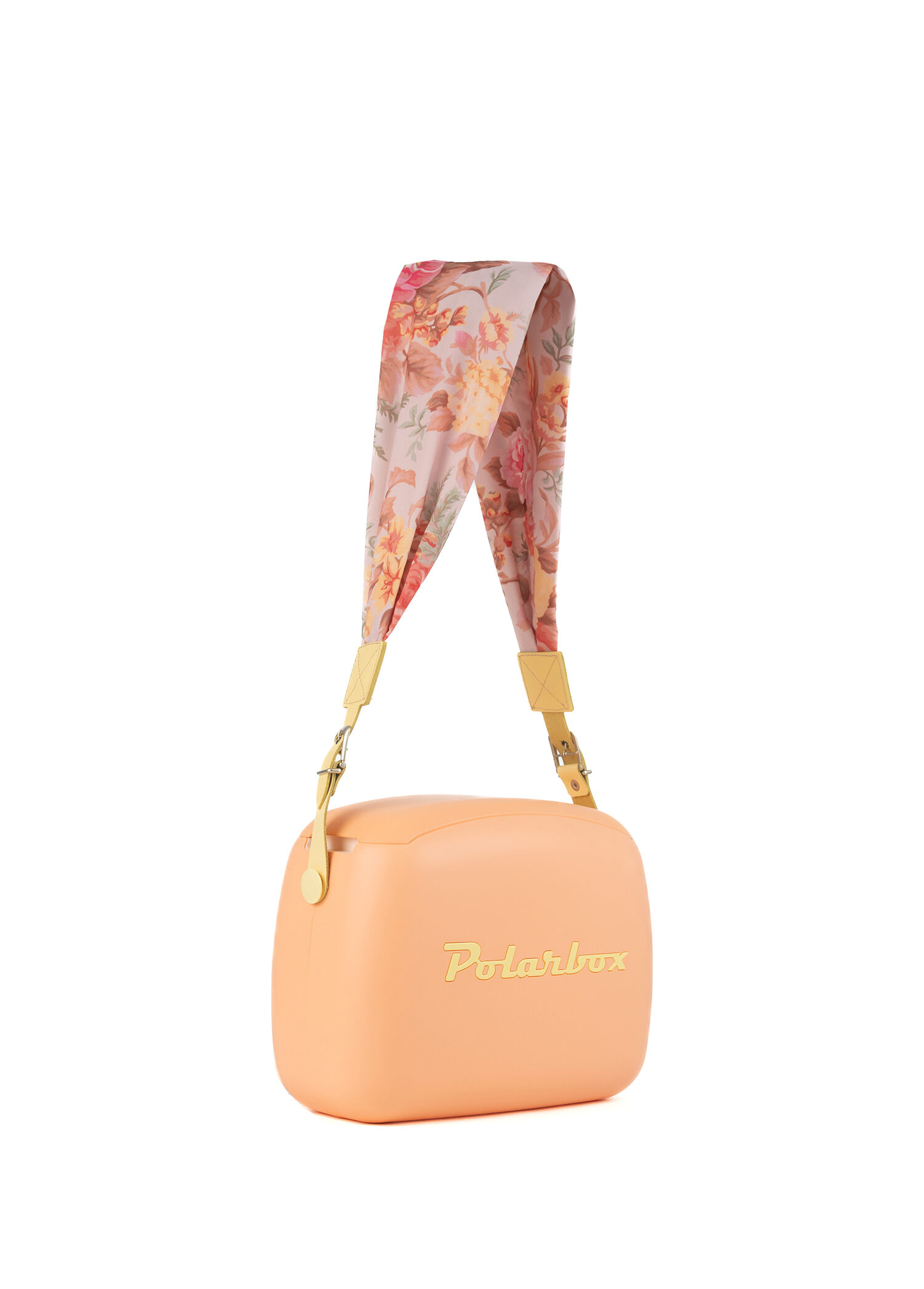 Prinkstyle Flower Classic Orange Yellow Pamuk ve Deri Kayışlı Soğuk ve Sıcak Tutucu Yemek Çantası 6 Lt