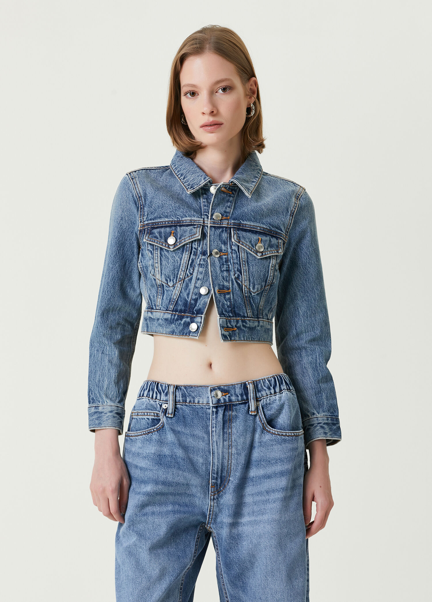 Mavi Crop Denim Ceket