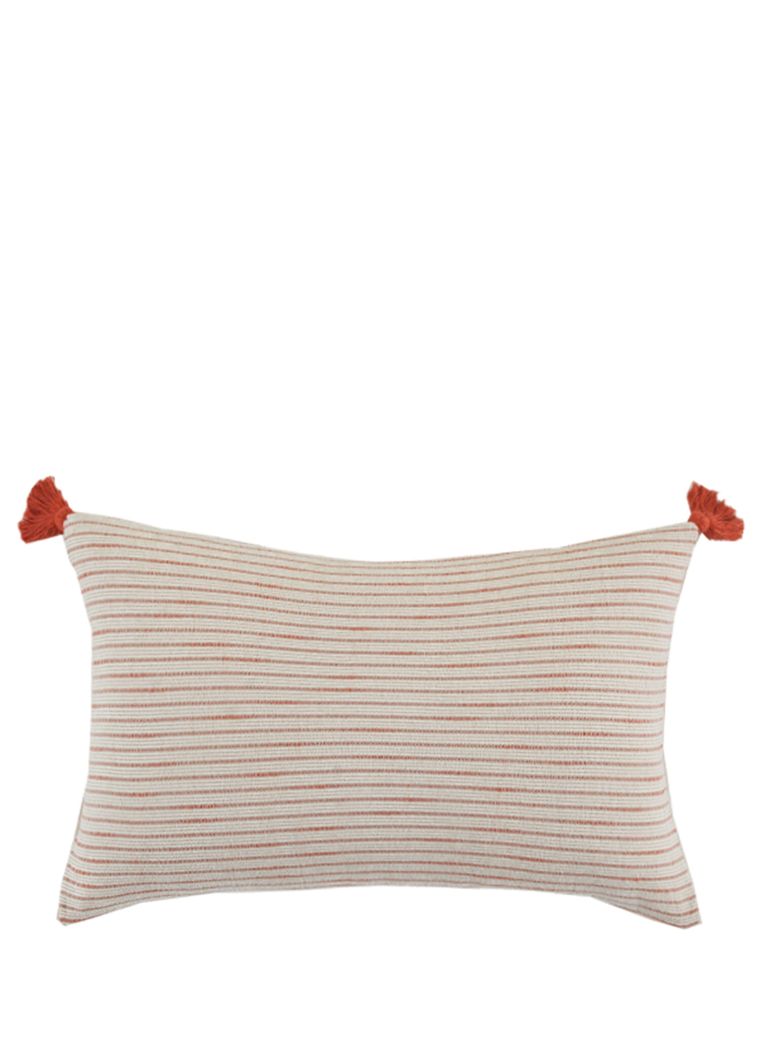 Şönil Saçak Detaylı Los Kırmızı Yastık Kılıfı 35x55 cm