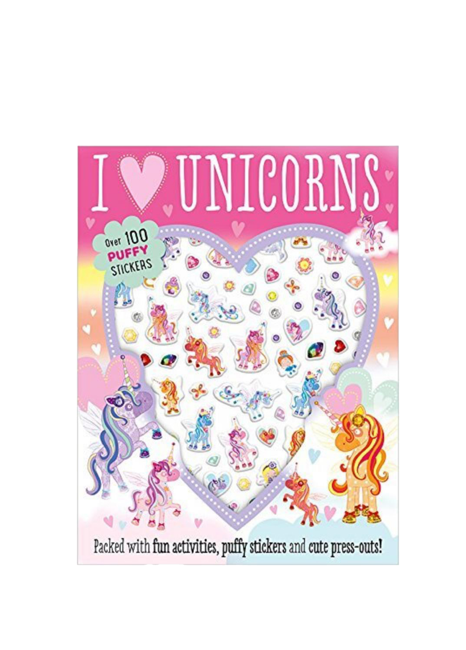 Puffy Stickers I Love Unicorns Çocuk Yabancı Dil Kitabı