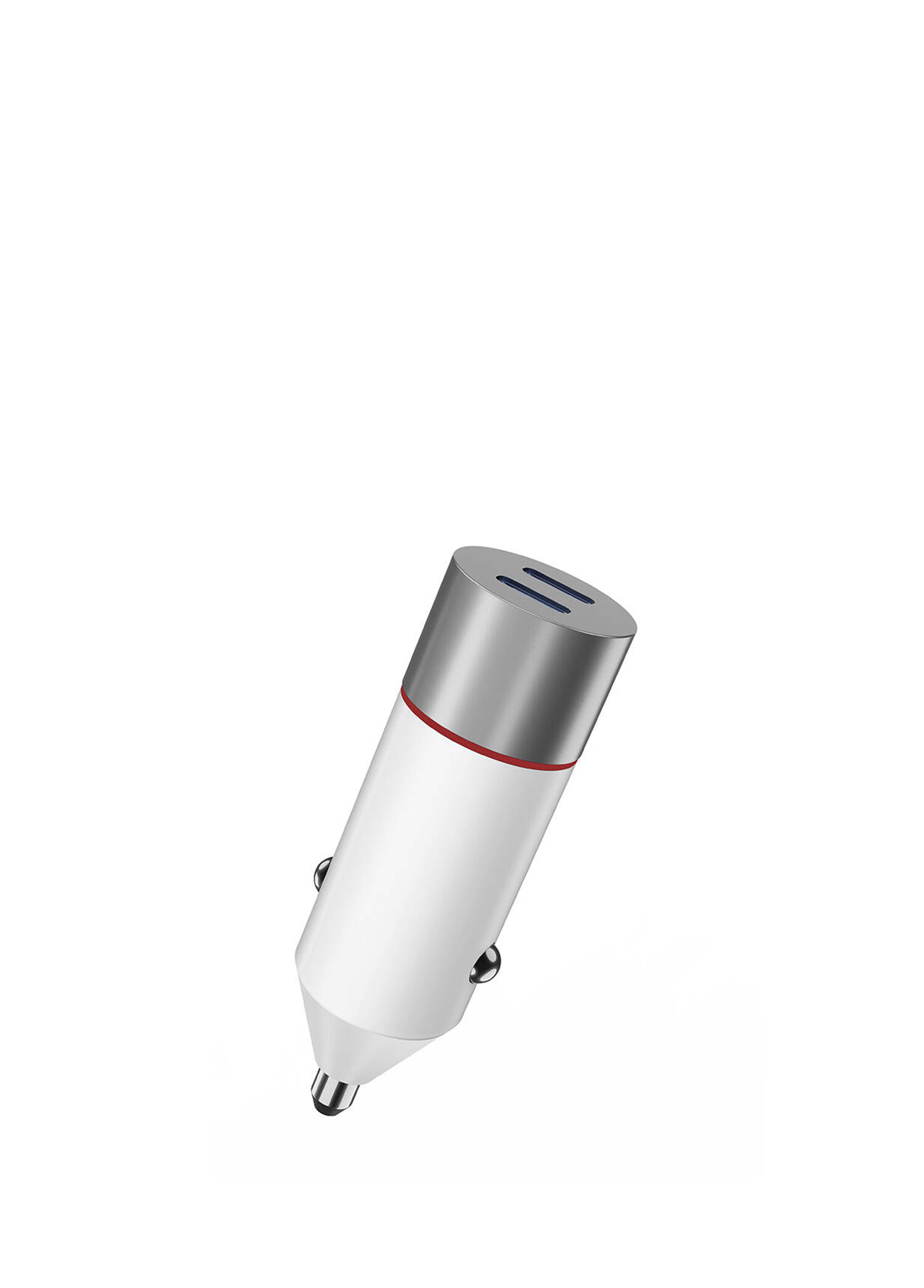 Wi-QC023 Beyaz Çift PD Hızlı Şarj Araç Şarj Başlığı 60W