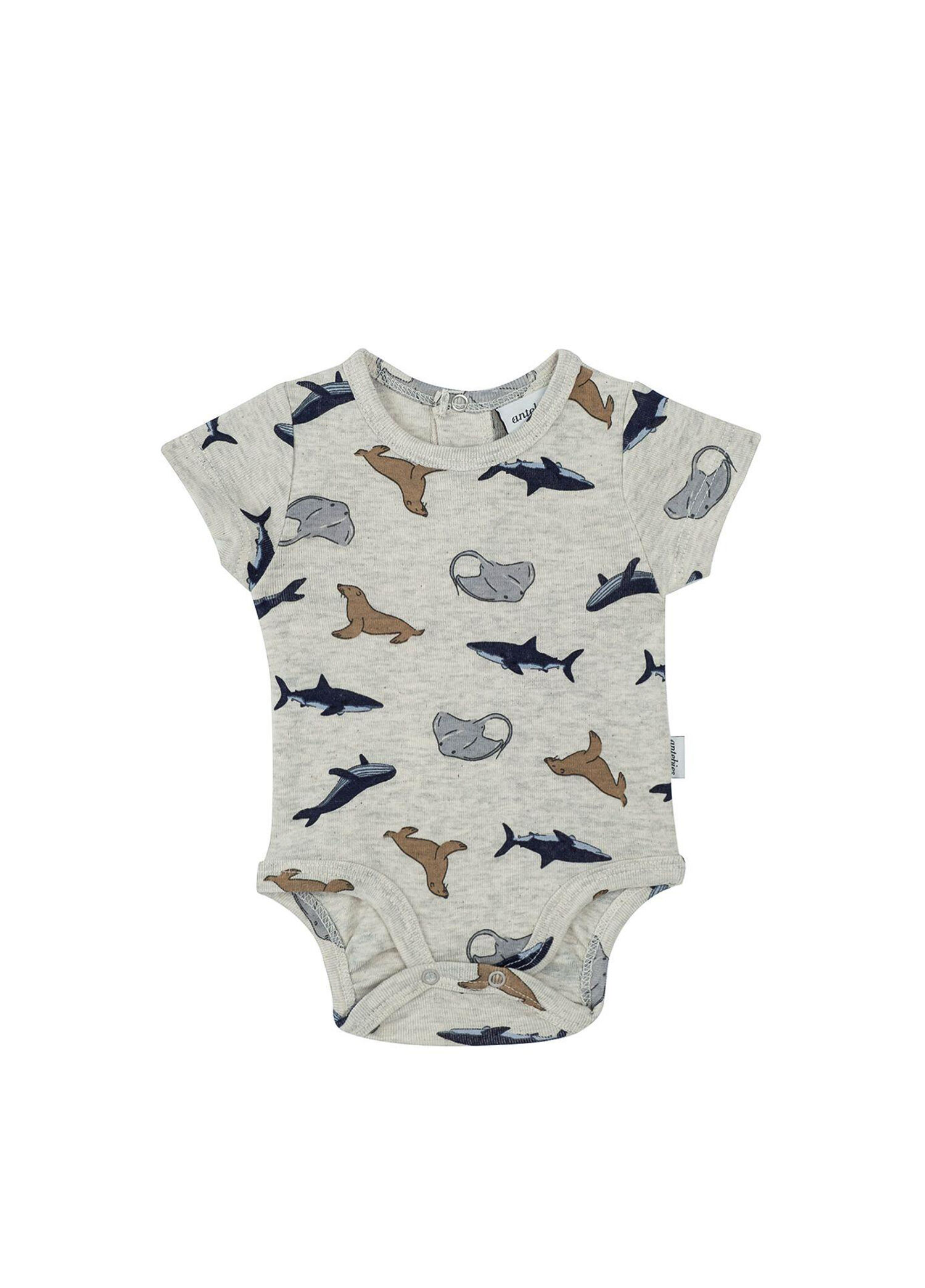 Denizde Yaşam Erkek Bebek Çıtçıtlı Body