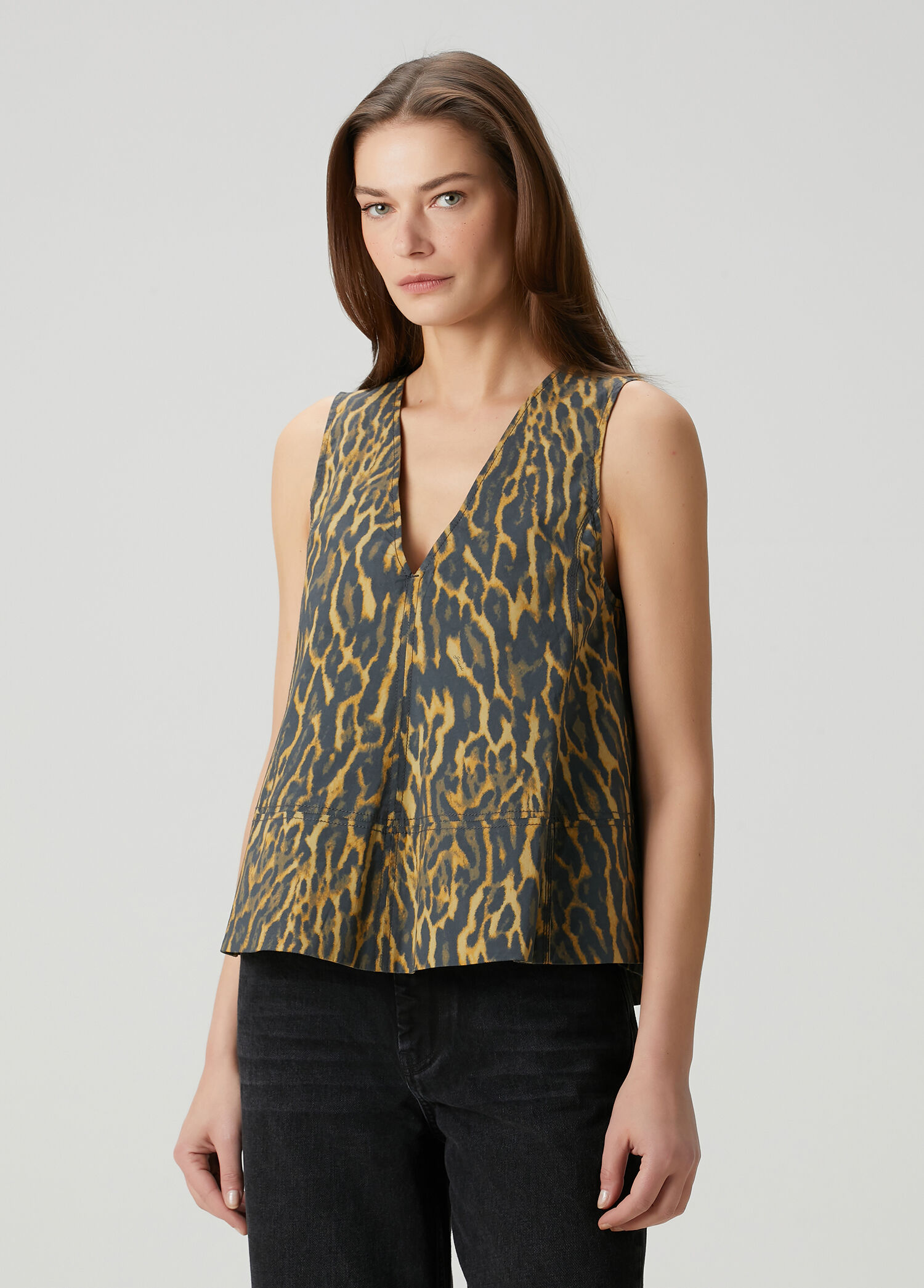 Leopar Desenli Bluz