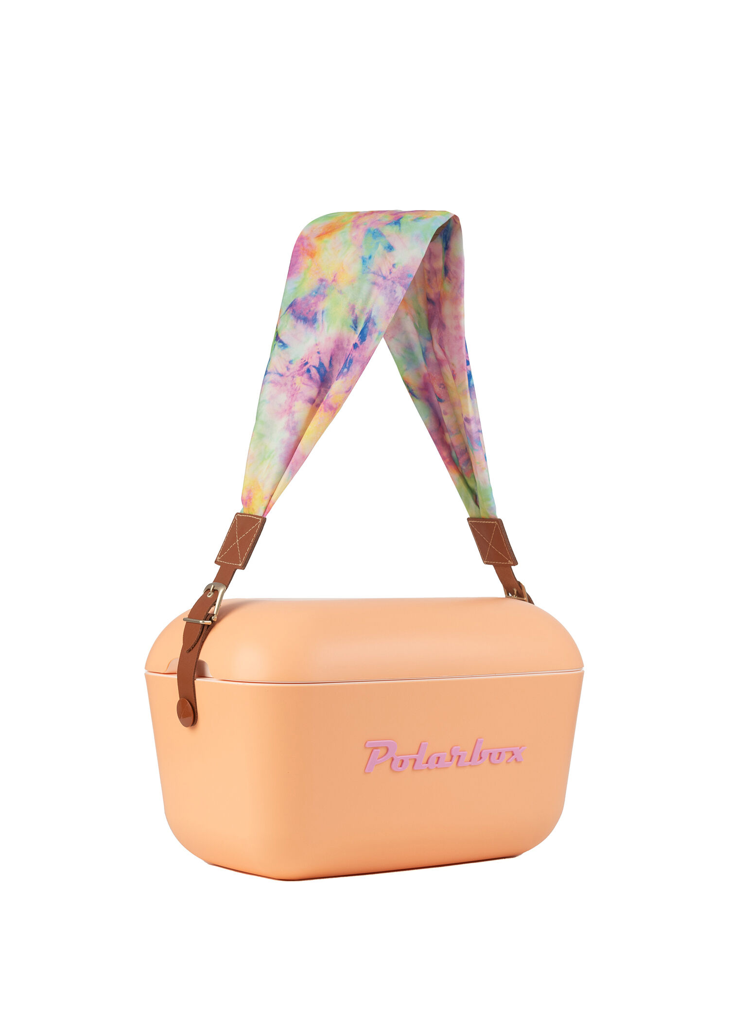 Prinkstyle Tie Dye Klasik Deri Kayışlı Sorbete Rose Soğuk ve Sıcak Tutucu Thermo Çanta 12 lt