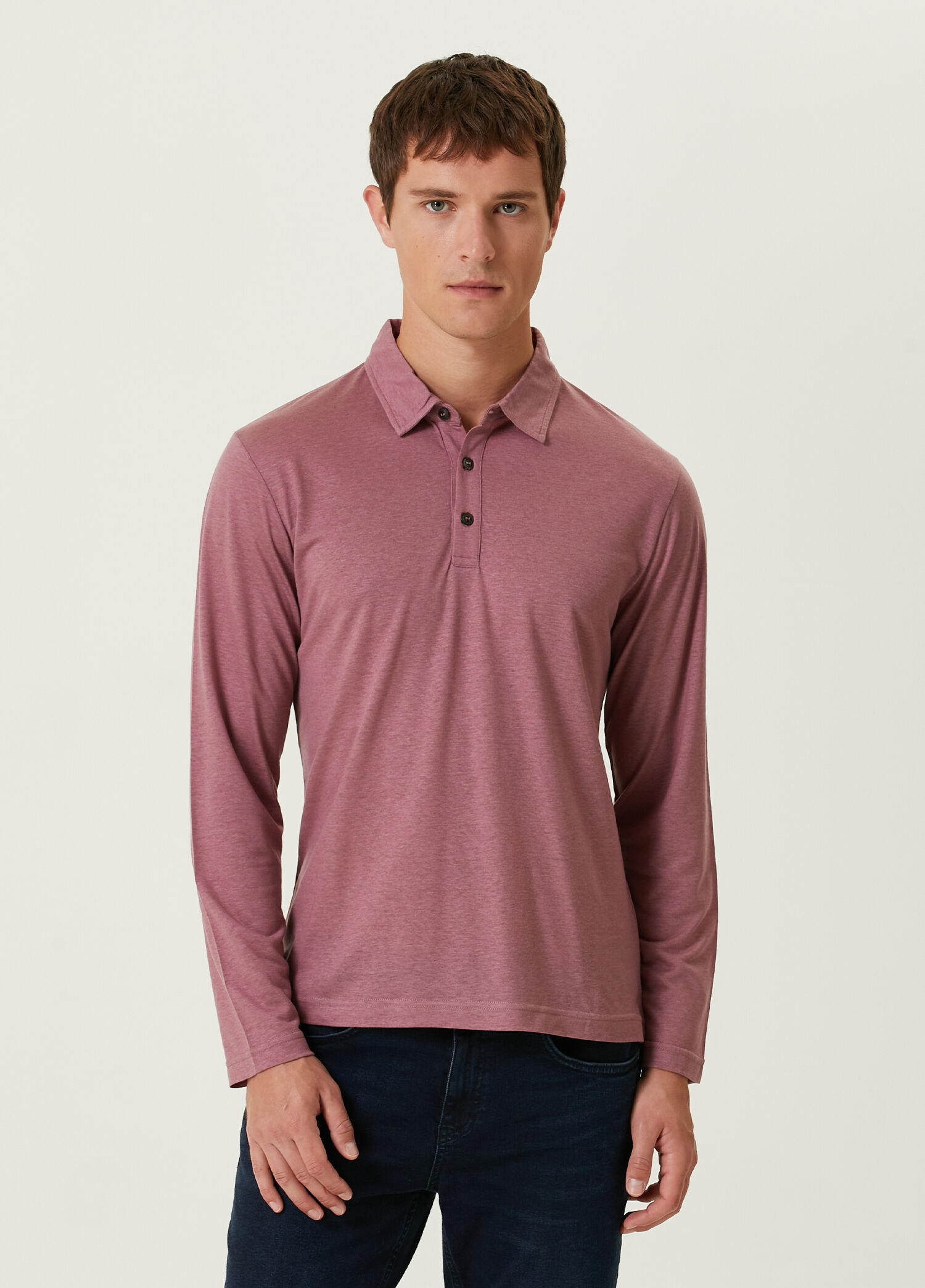 Pembe Polo Yaka T-shirt