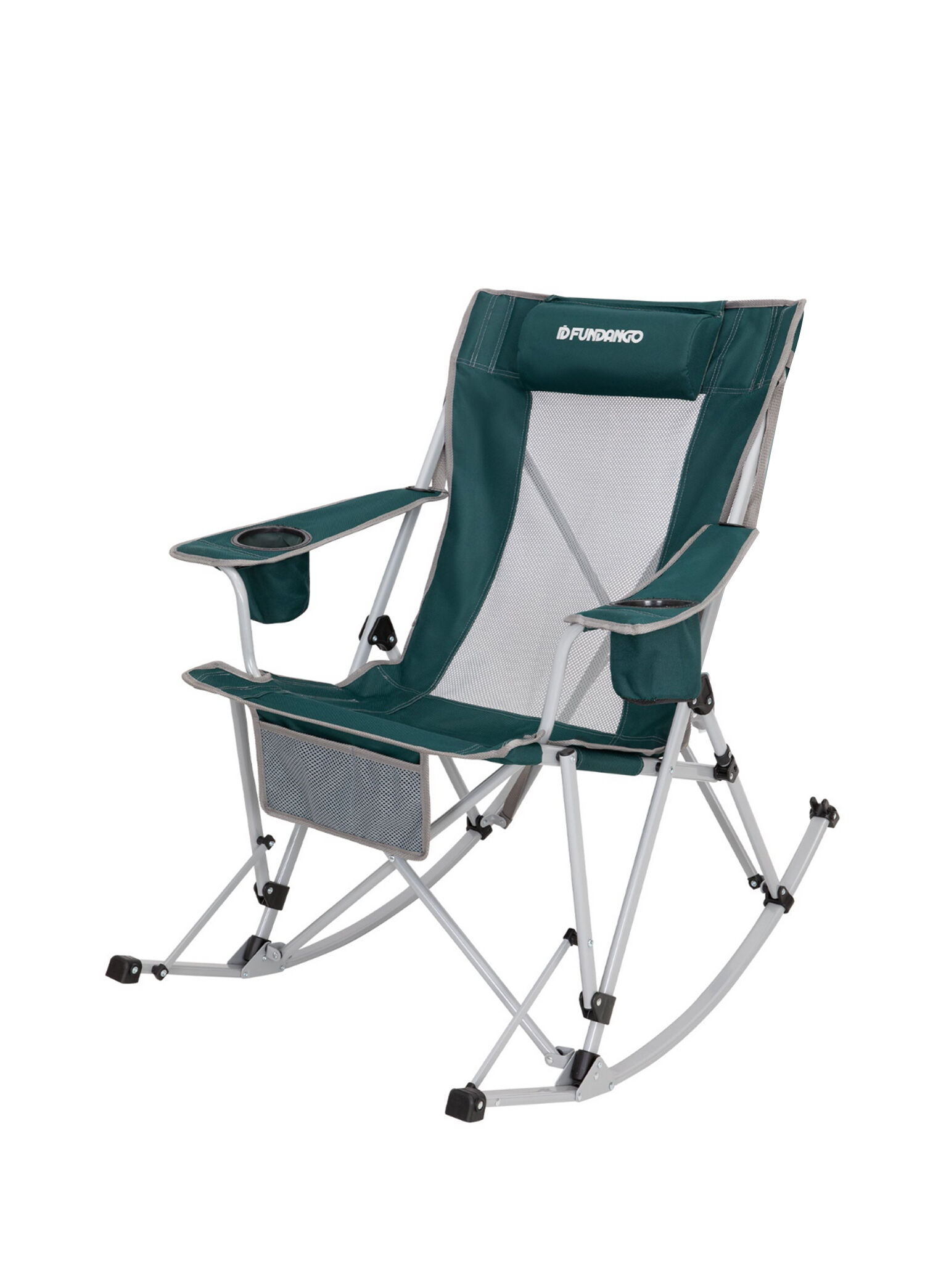 Roching Green Grey Metal Sallanan Katlanır Kamp Sandalyesi