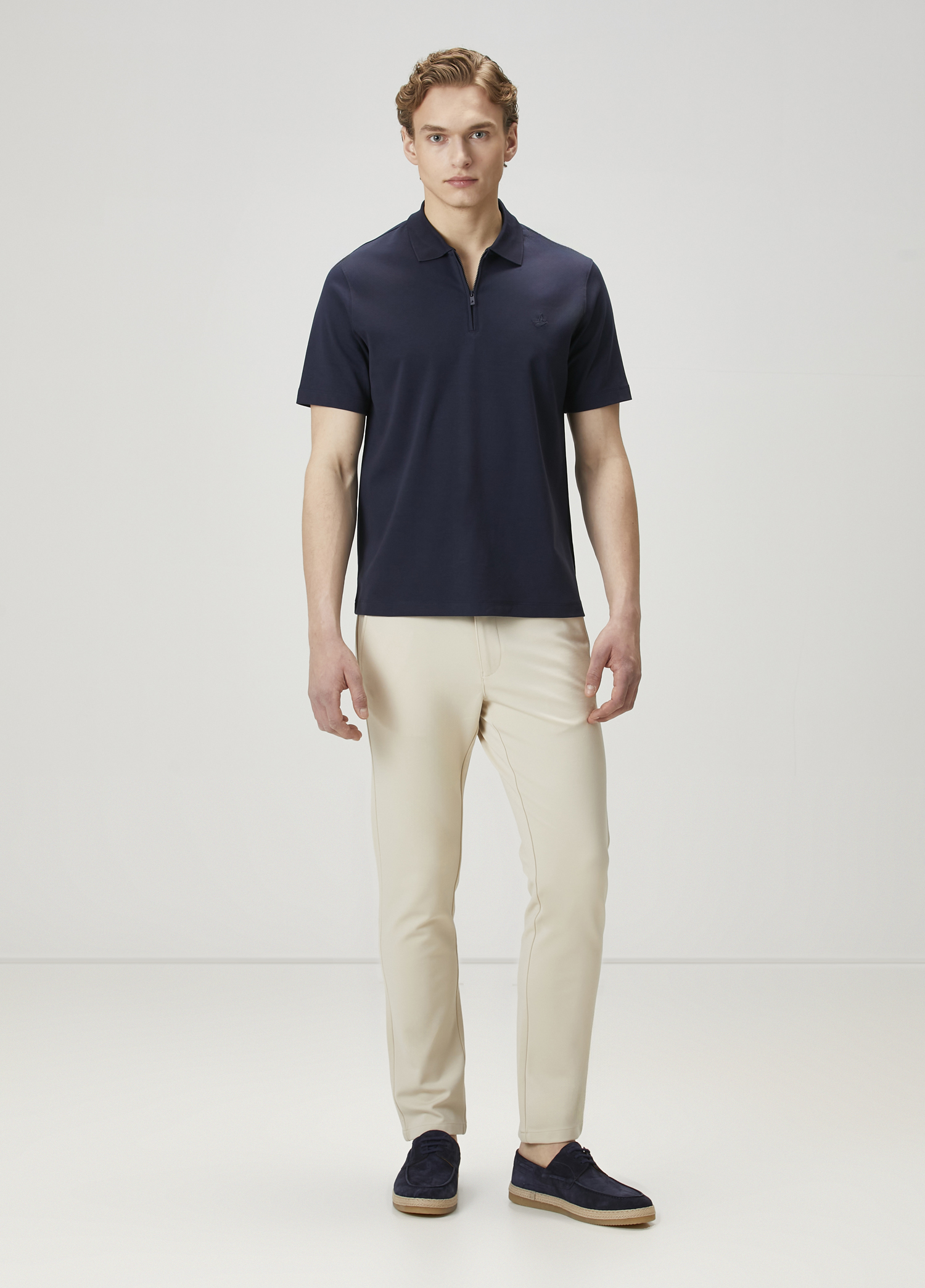 Comfort Fit Lacivert Polo T-shirt_2