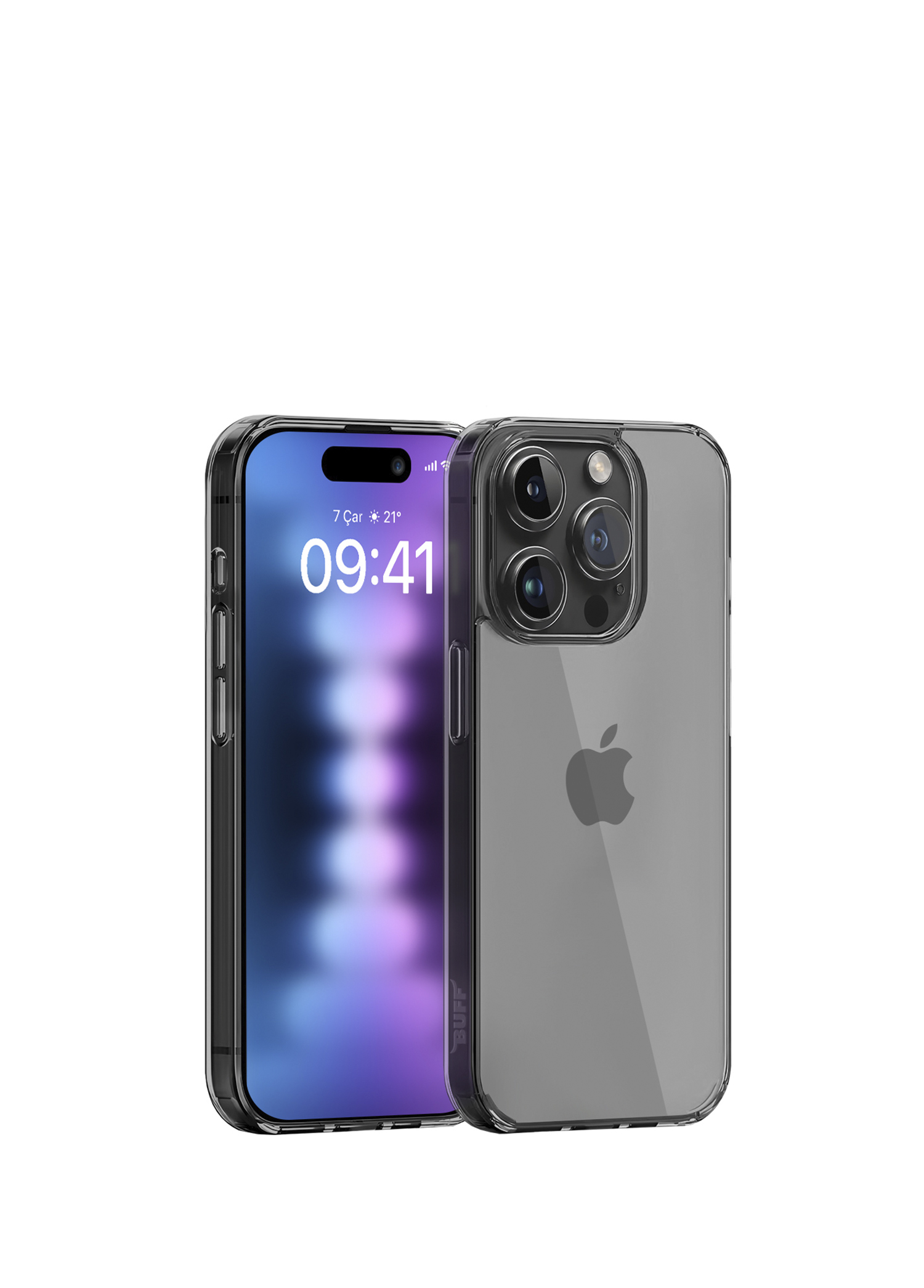 iPhone 15 Pro Max Air Hybrid Smoke Siyah Kılıf