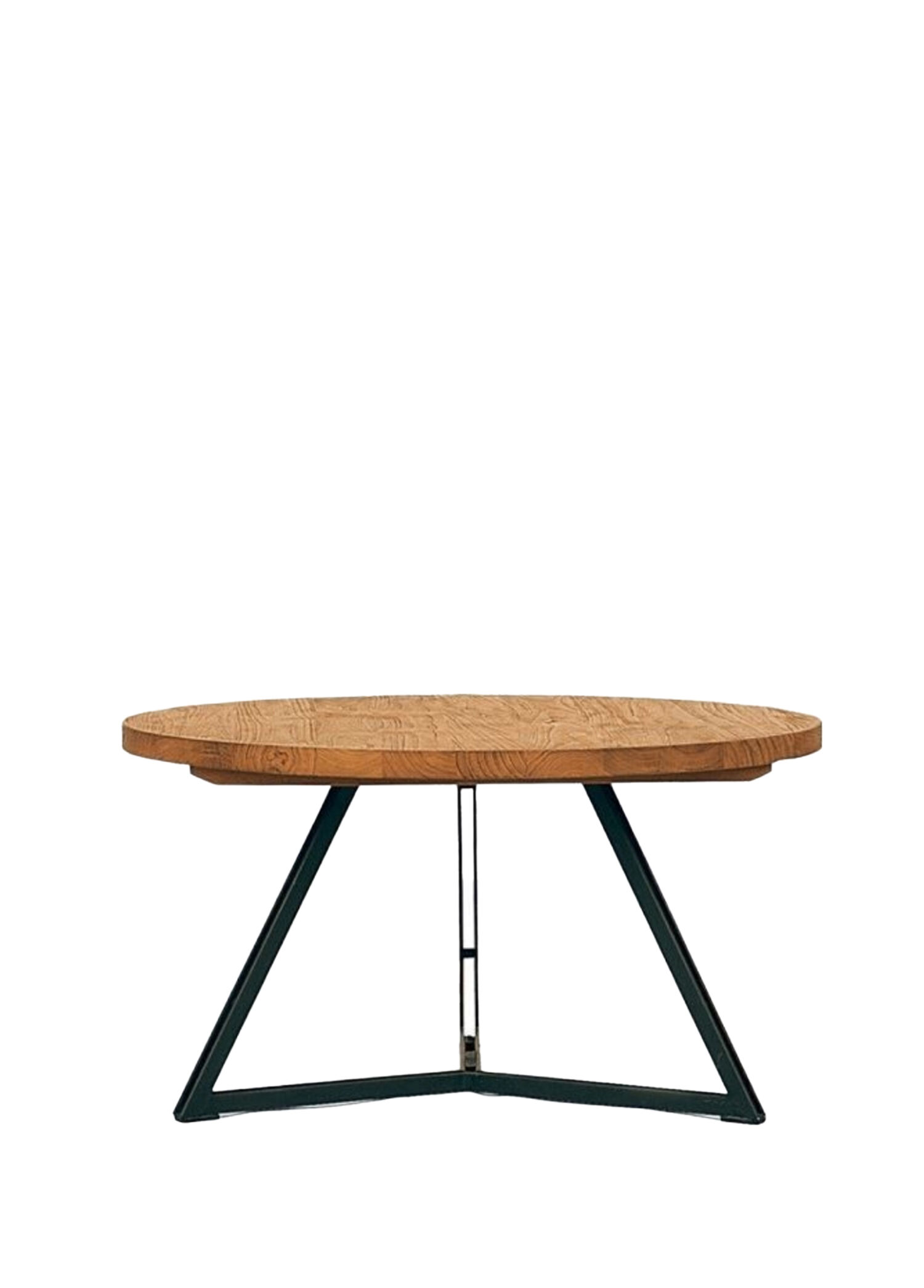 Cabrini Ahşap Rustik Yuvarlak Orta Sehpa 65x65cm
