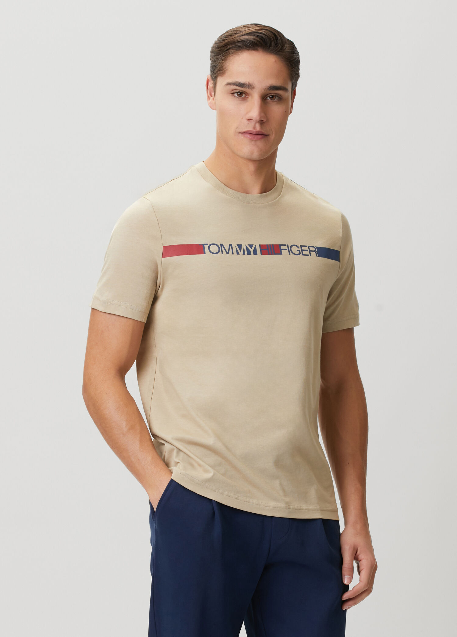 Brand Love Stripe Haki T-shirt