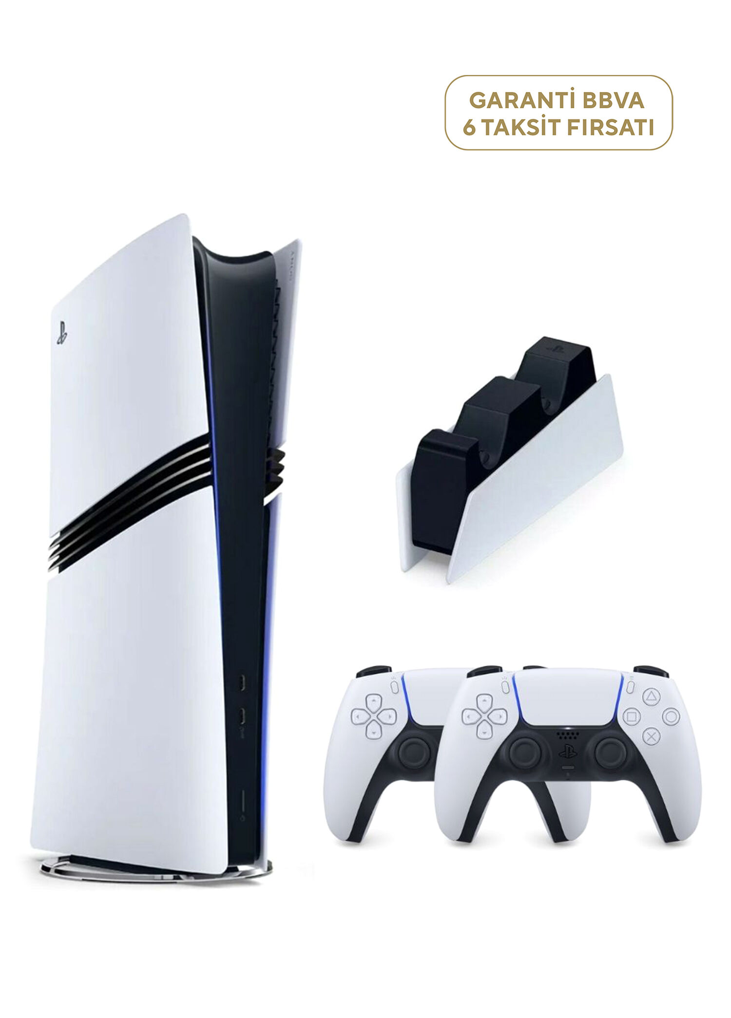Playstation 5 Pro 2TB Oyun Konsolu + 2. PS5 Oyun Kolu + PS5 Şarj İstasyonu