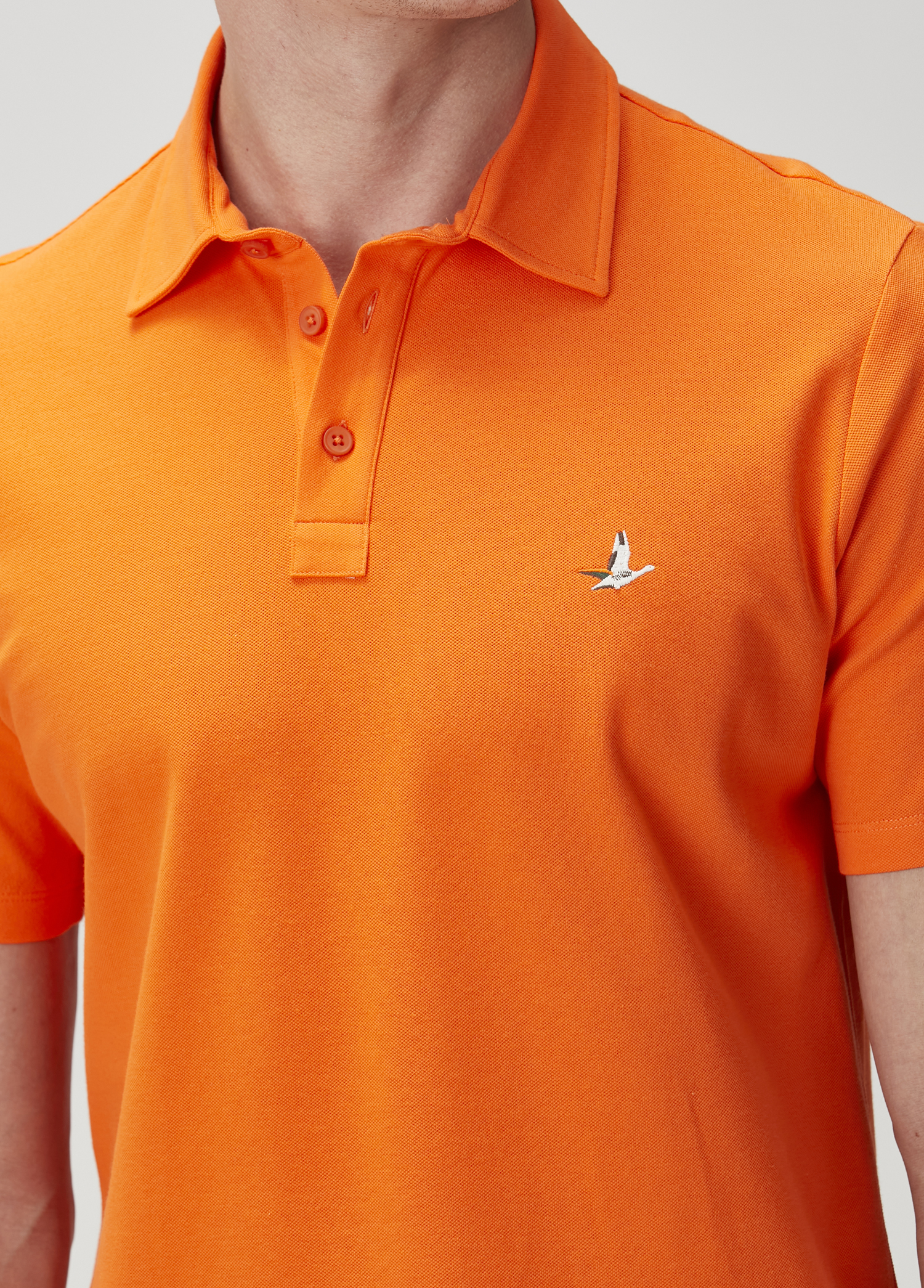 Comfort Fit Turuncu Polo Yaka T-shirt_5