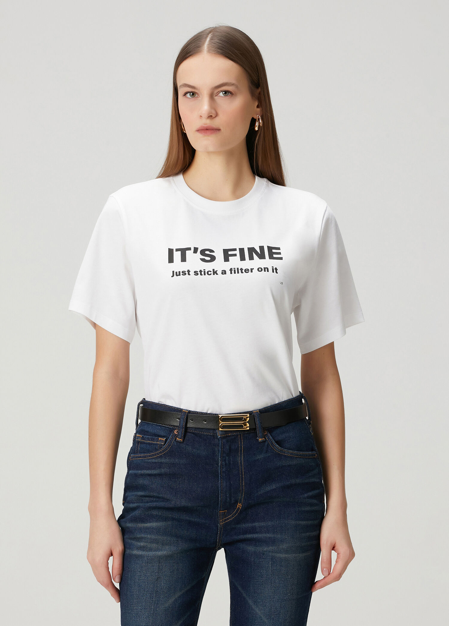Beyaz Organik Pamuk T-shirt