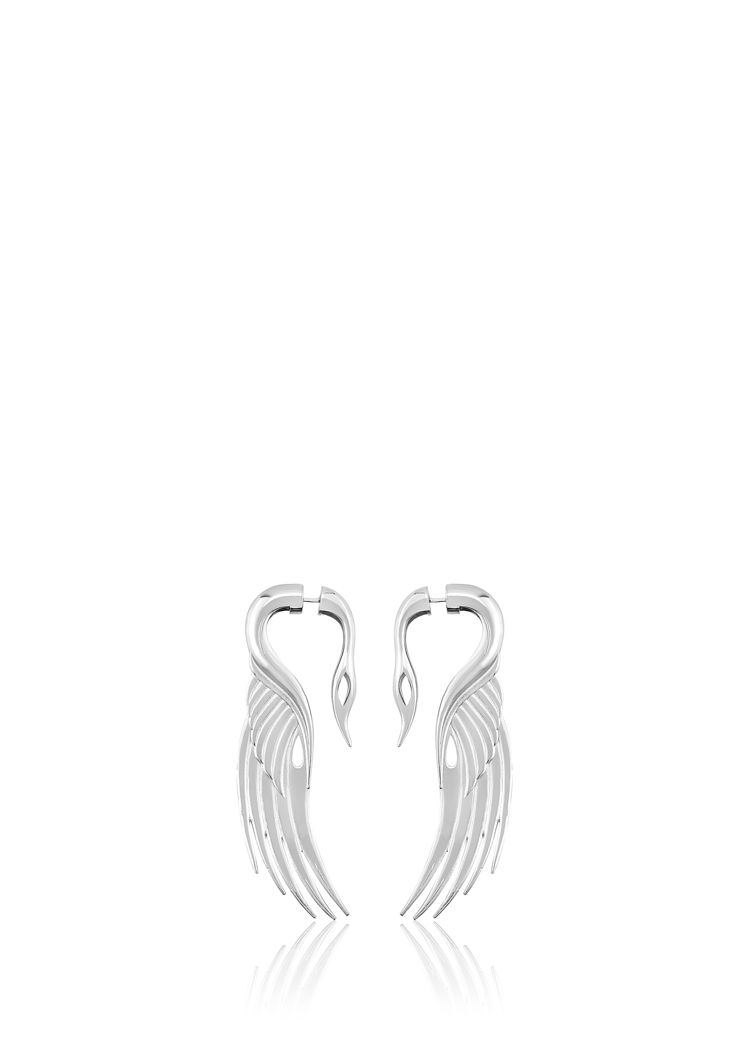 Jaagravii Gümüş Kadın Swan 925 Ayar Gümüş ve Rodyum Kaplama Kadın Sallantılı Küpe 1612215 | Beymen