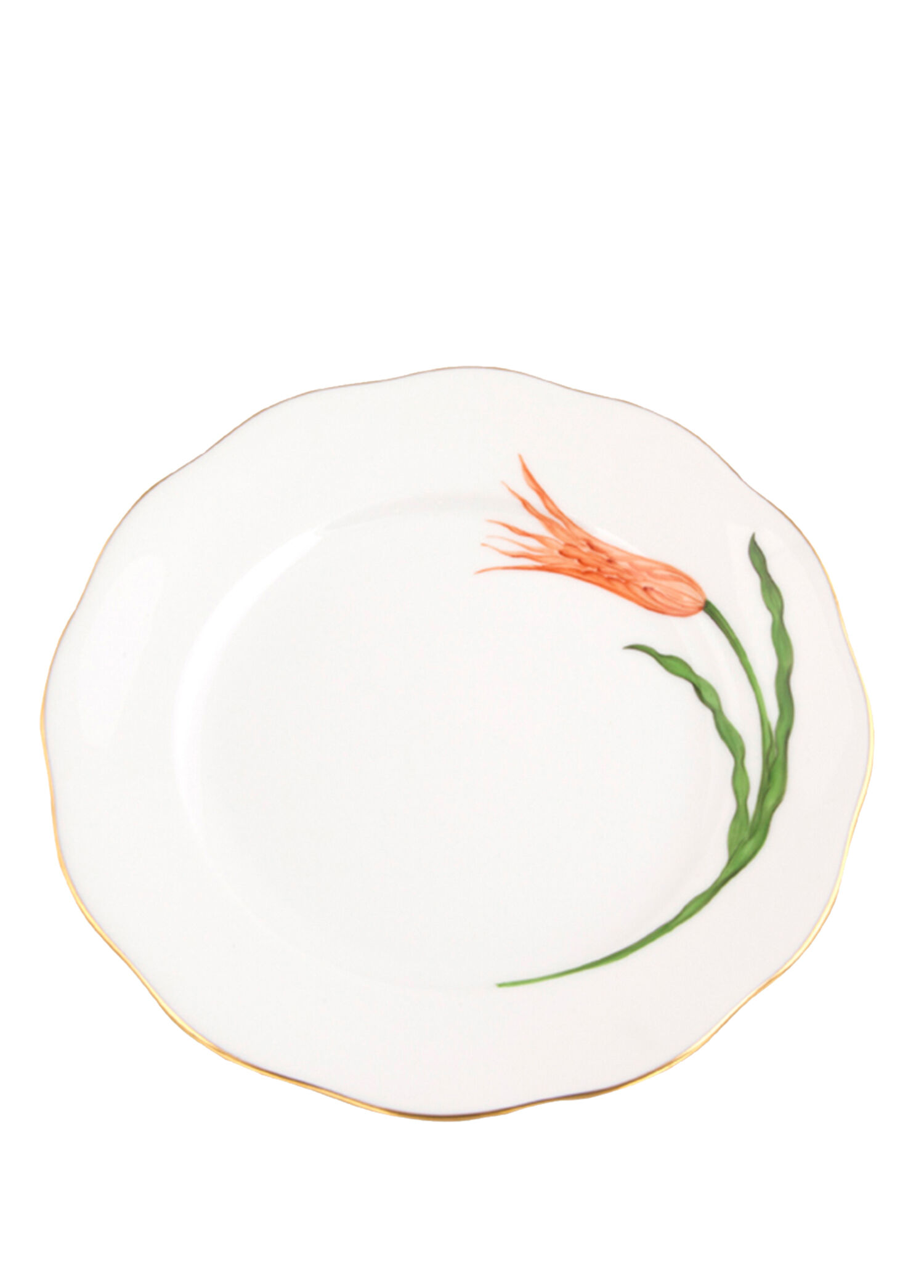 Lale Desenli Porselen Tatlı Tabağı 21 cm