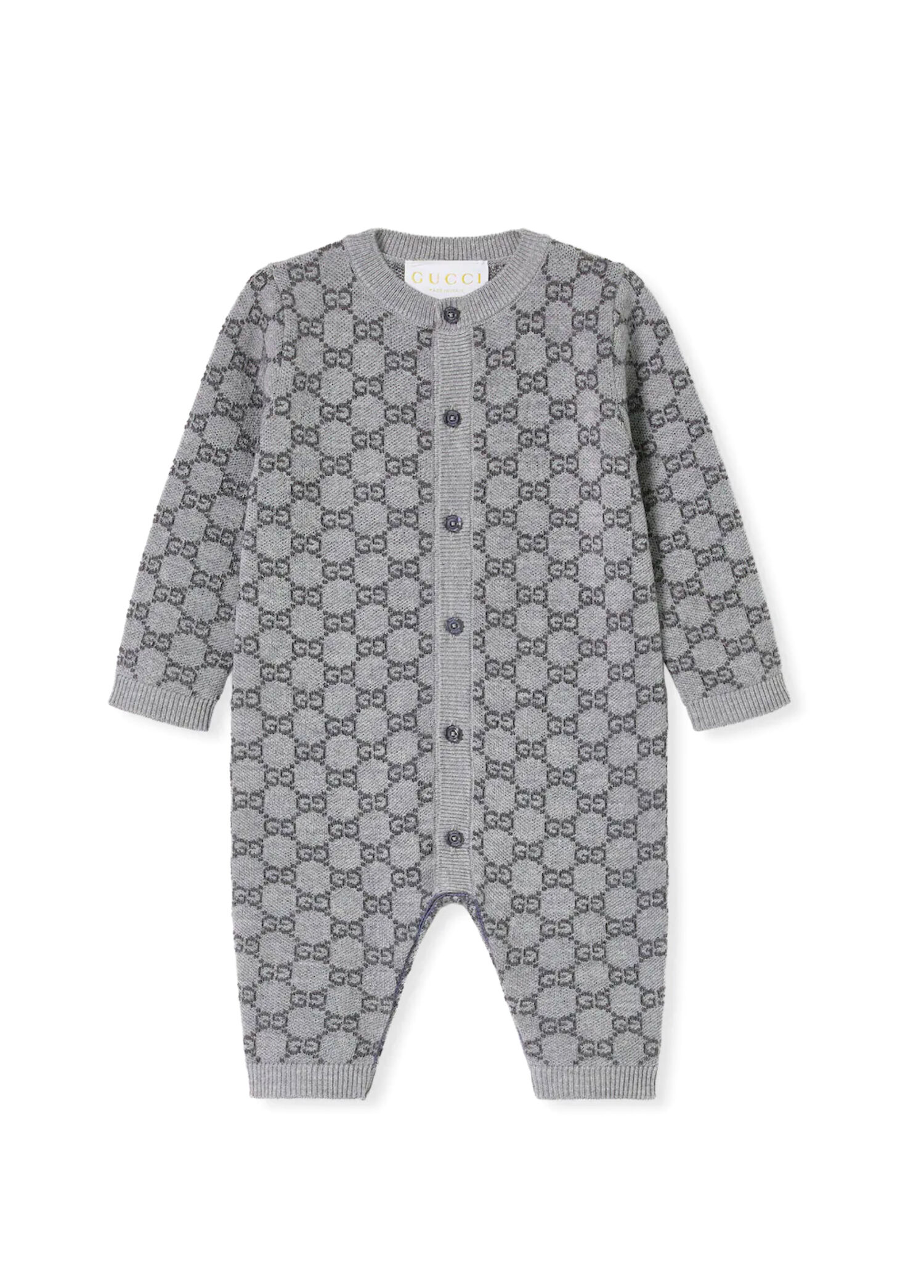 Gri Unisex Bebek Yün Tulum