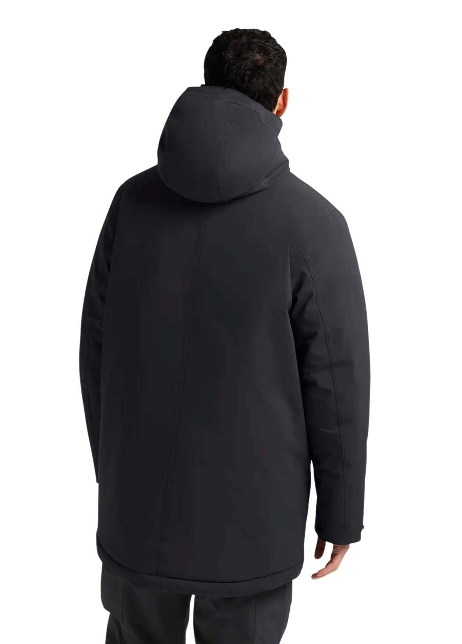 Jack Wolfskin Siyah Erkek Cold Camp Coat Siyah Kapüşonlu Erkek
