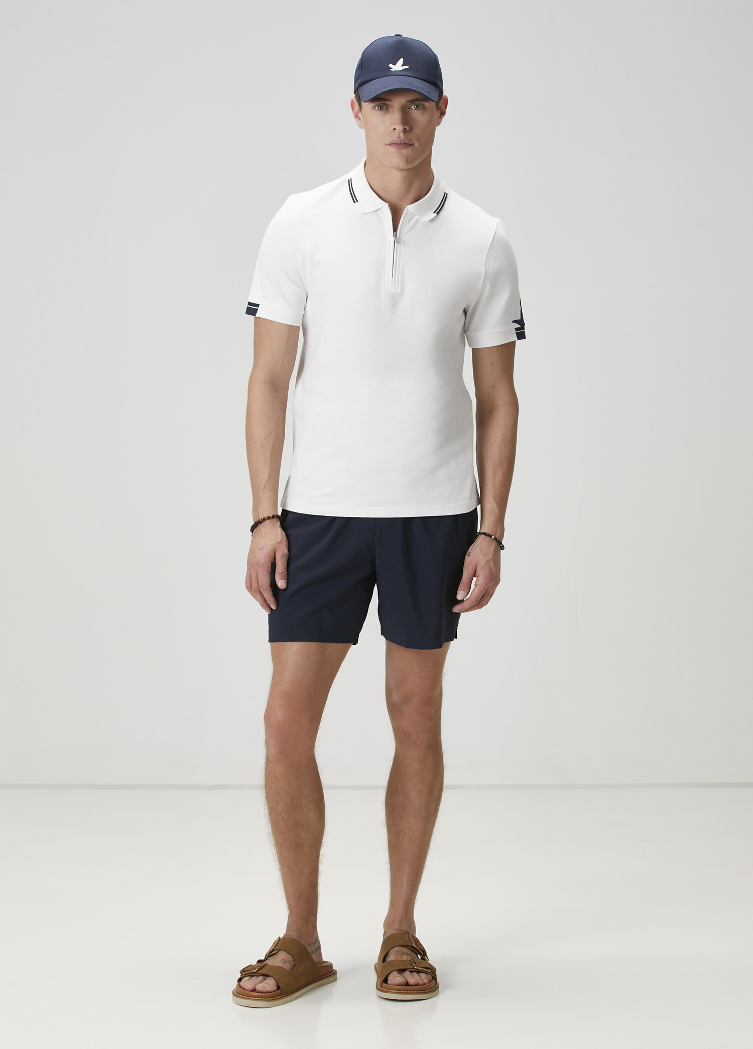 Comfort Fit Beyaz Polo Yaka T-shirt_1