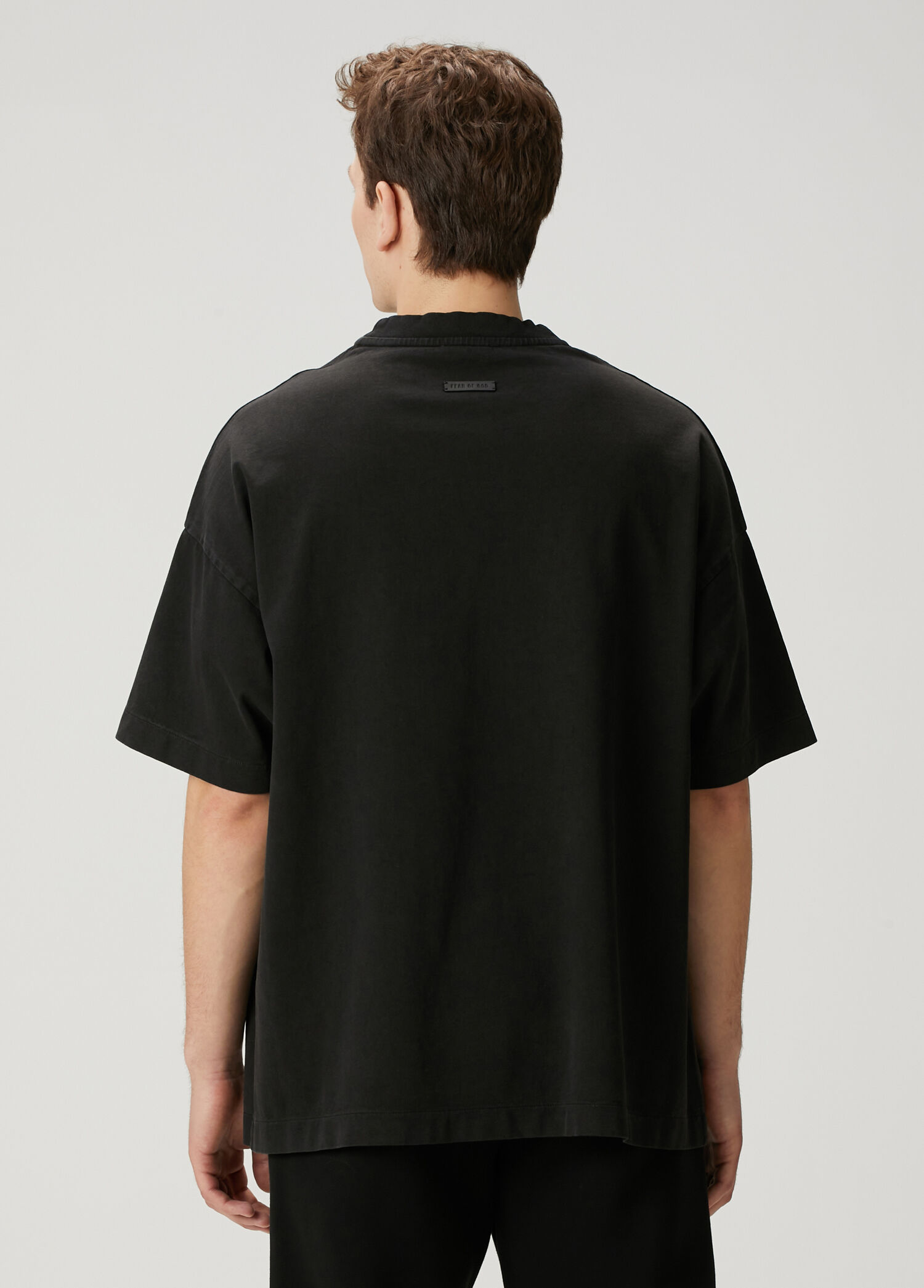 Fear Of God - Siyah Logo Baskılı T-shirt - Siyah