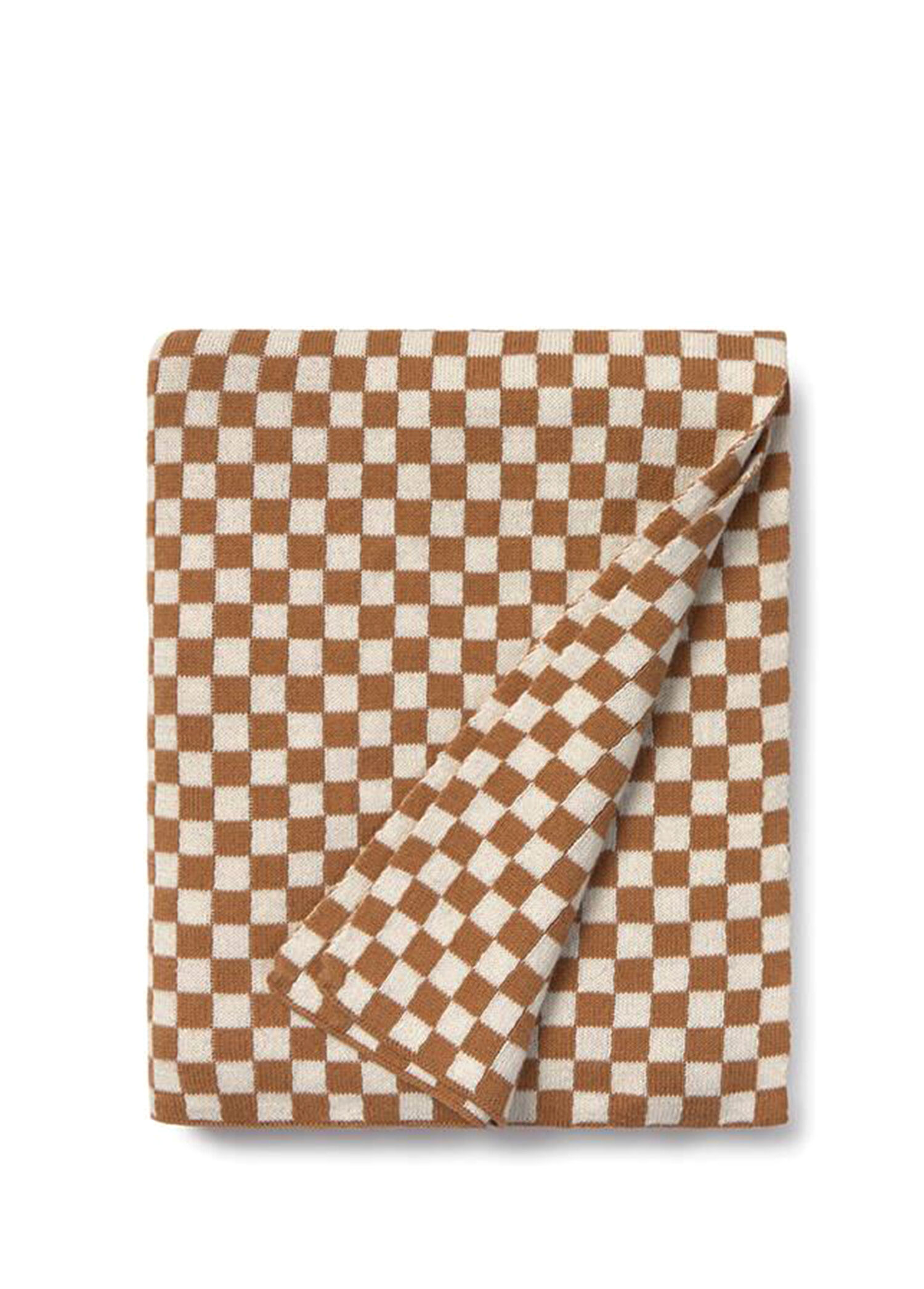 Tiles Toffee Tarçın Pamuklu Örgü Bebek Çocuk Battaniyesi 80 x 100 cm