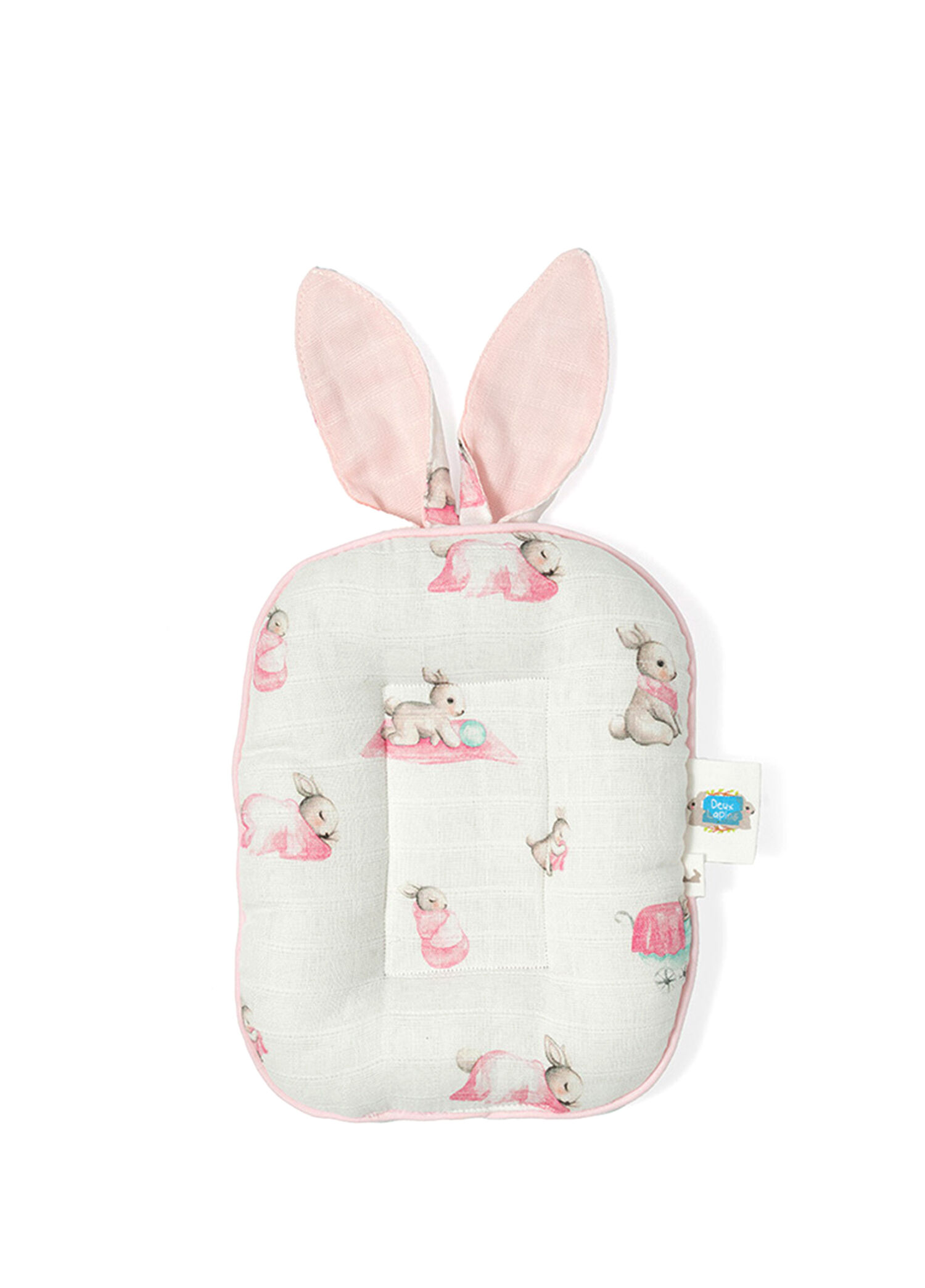Bébé Lapin Rose Müslin Bebek Emzirme Yastığı