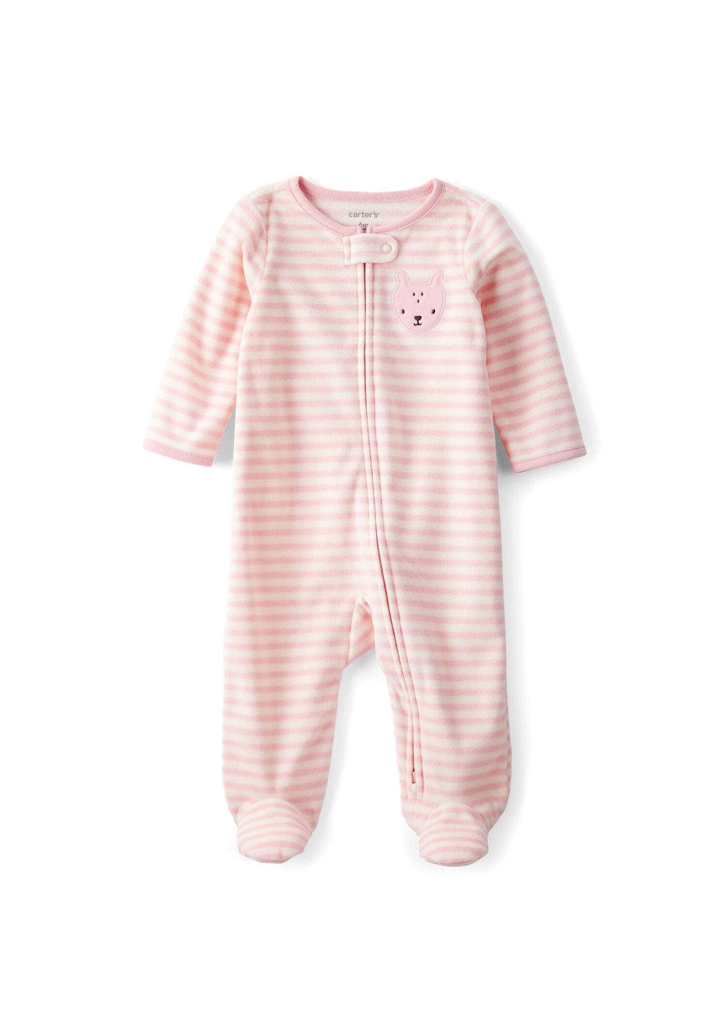 Pembe Uzun Kollu Kız Bebek Polar Tulum